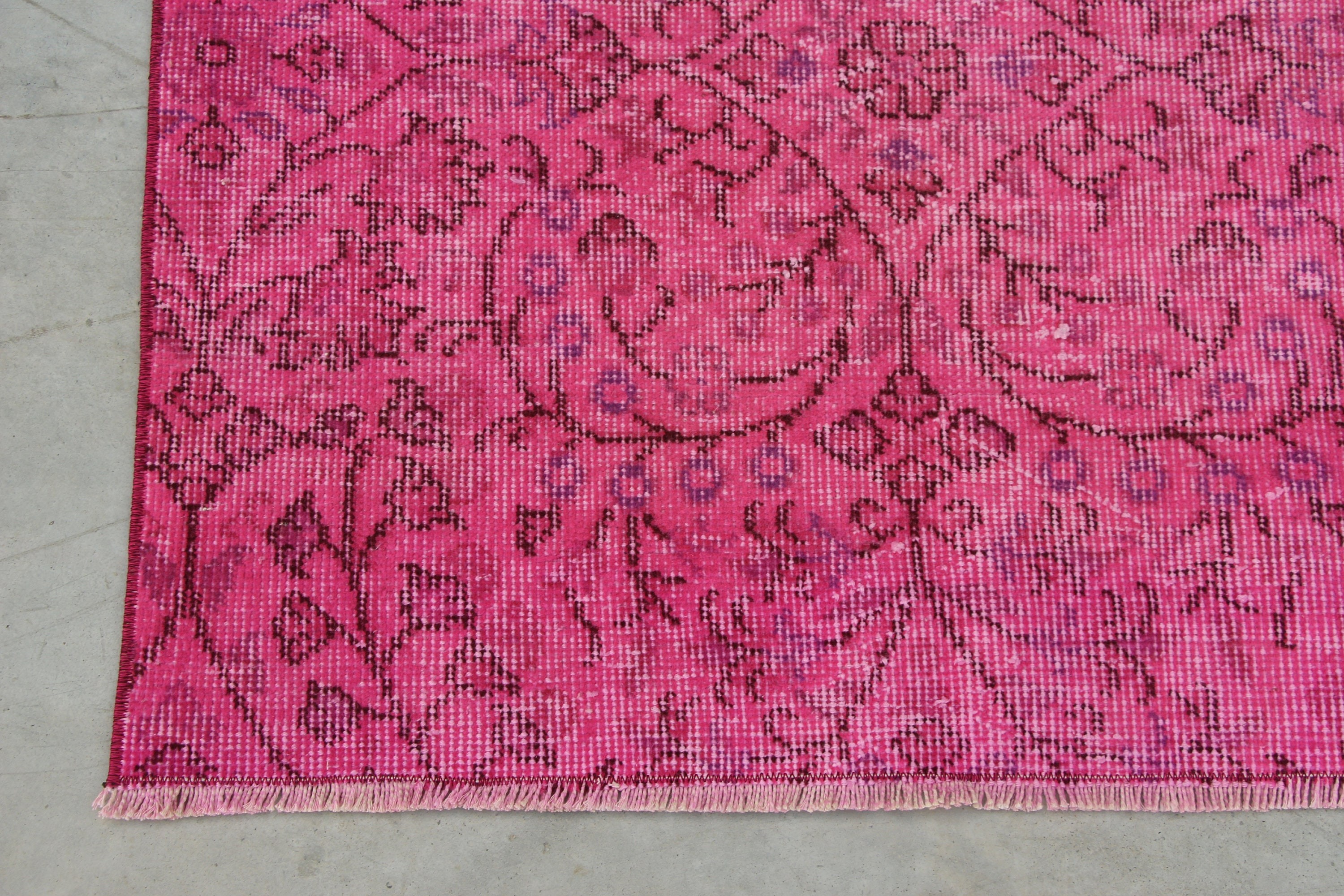 Home Decor Rug, Turkish Rugs, Aztec Rug, 3x6.6 ft Accent Rug, Rugs for Entry, Pink Kitchen Rug, Entry Rugs, Vintage Rug, Anatolian Rug