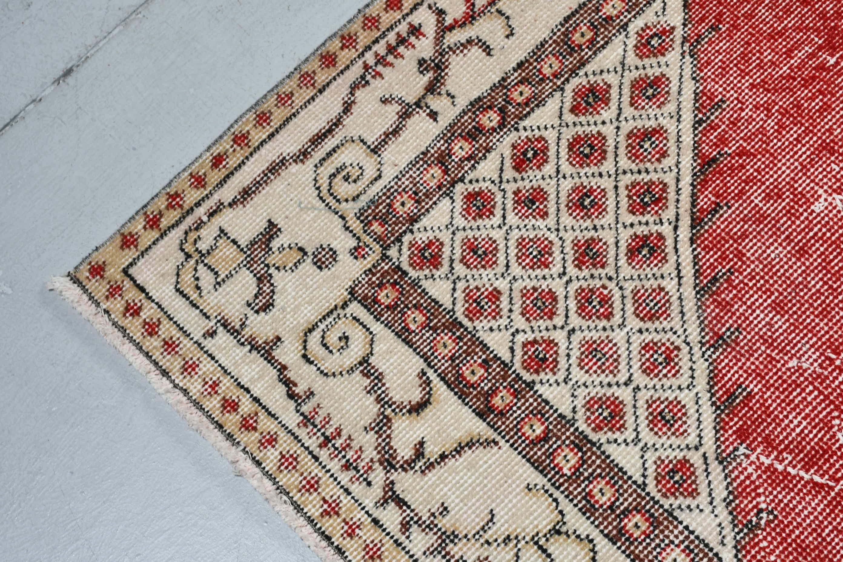 Oriental Rug, Rugs for Area, Kitchen Rugs, Red  3.6x6.9 ft Area Rug, Vintage Rug, Floor Rugs, Turkish Rug, Nursery Rug