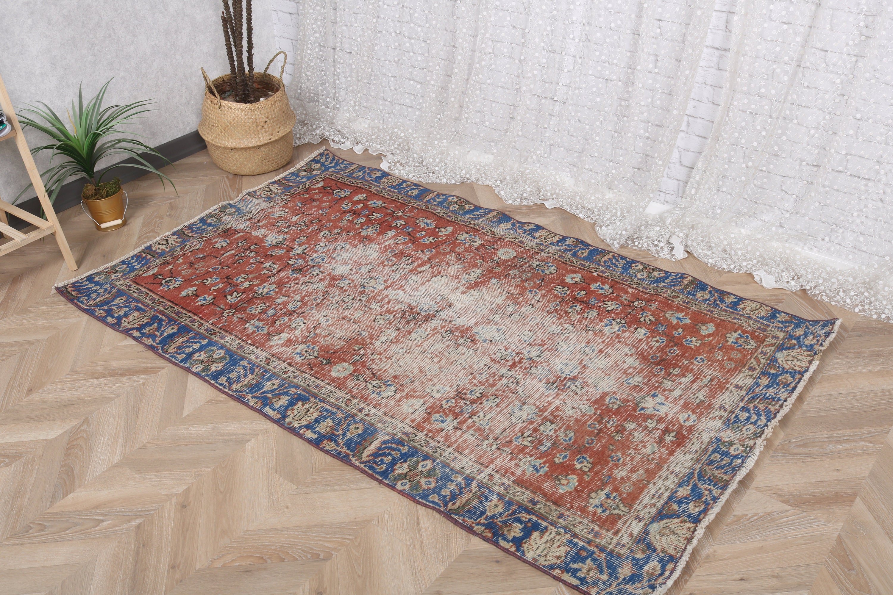 Dekoratif Halılar, Vintage Halılar, Lüks Halılar, Geometrik Halı, Boho Vurgulu Halı, Kırmızı Mutfak Halısı, 3,7x6,1 ft Vurgulu Halılar, Türk Halıları