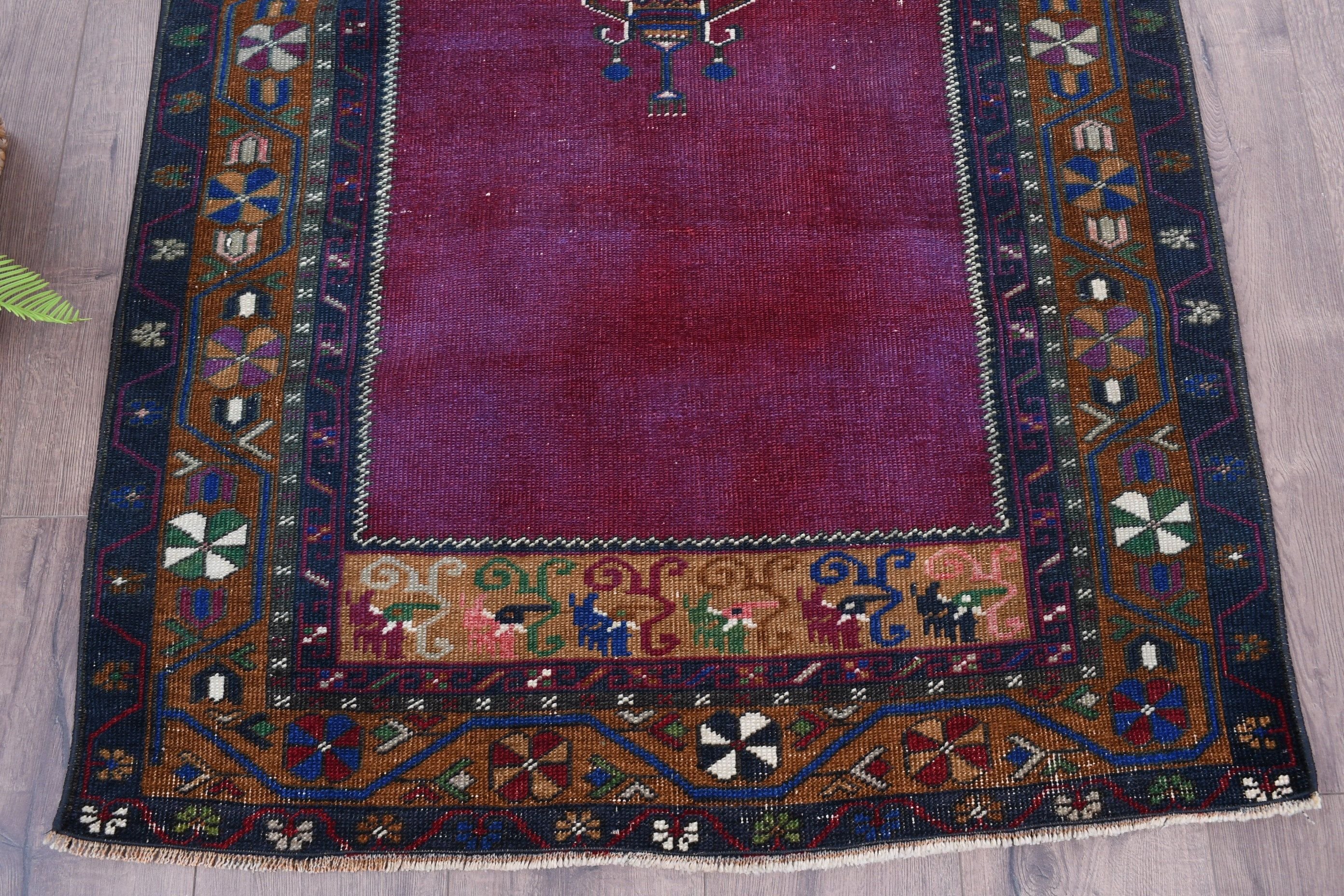Turkish Rugs, Rugs for Entry, Kitchen Rug, Bedroom Rugs, Purple Moroccan Rug, Oriental Rug, Vintage Rugs, 3.1x5.4 ft Accent Rug, Entry Rug