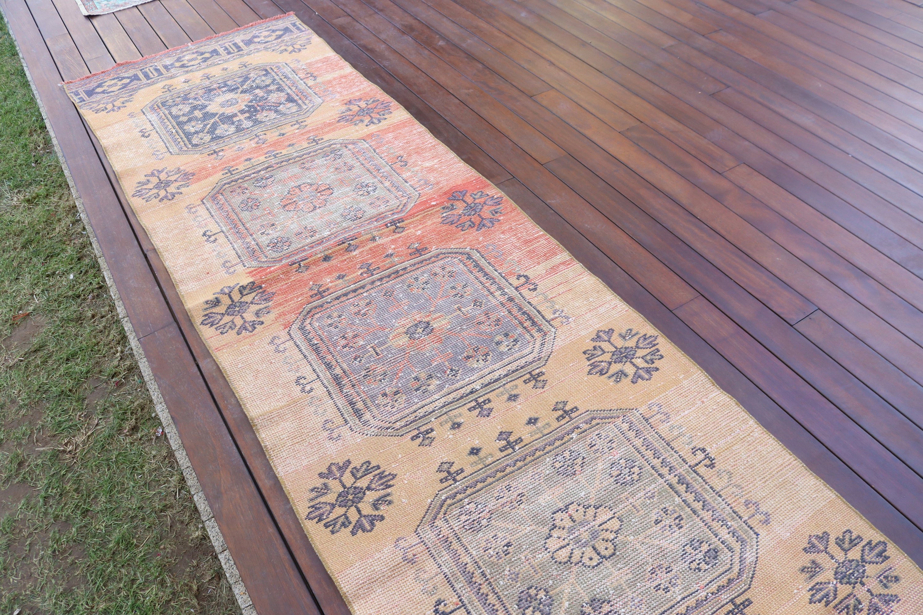 Sarı Yatak Odası Halısı, 2.7x11.3 ft Runner Halısı, Açıklama Halısı, Beni Ourain Runner Halıları, Türk Halıları, Vintage Halılar, El Yapımı Halılar, Havalı Halı