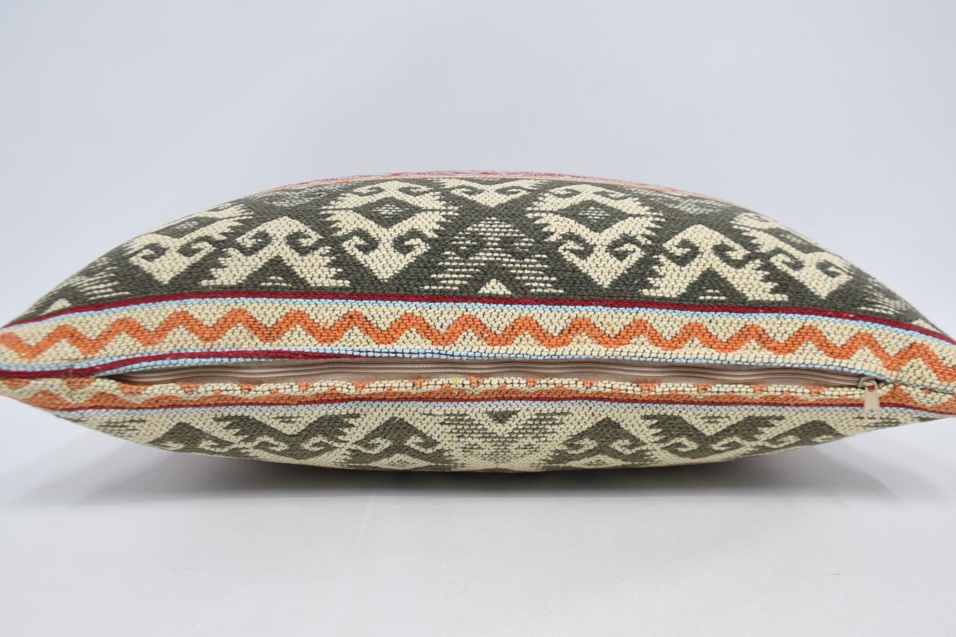 16"x24" White Pillow Sham, Kilim Pillow Cover, Throw Kilim Pillow, Aesthetic Pillow, Decorative Throw Pillow, Vintage Kilim Pillow