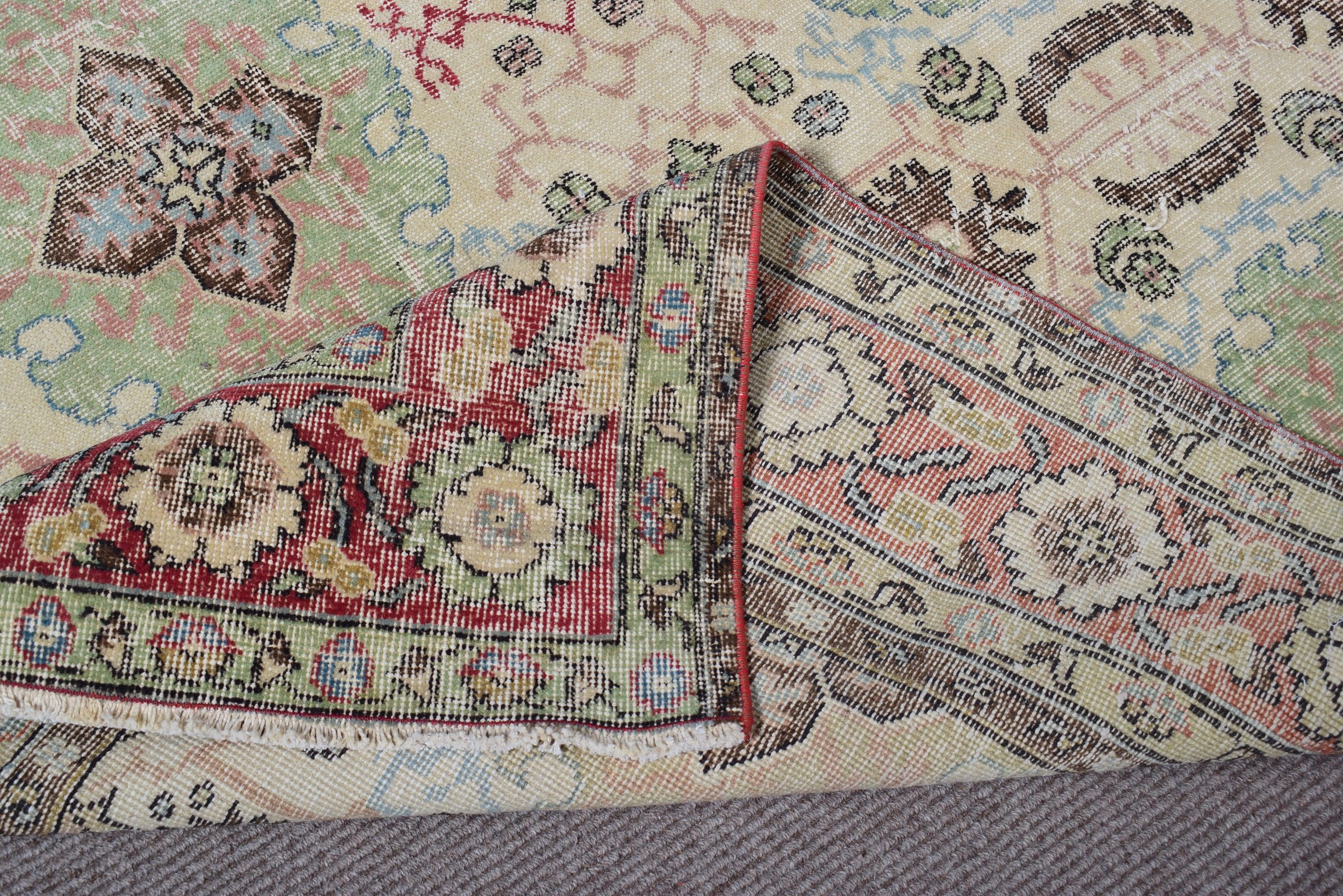 Organik Halı, Boho Halı, Yemek Odası Halısı, Vintage Halılar, 6,9x9,9 ft Büyük Halılar, El Dokuma Halılar, Yeşil Yatak Odası Halısı, Türk Halısı, Büyük Boho Halısı