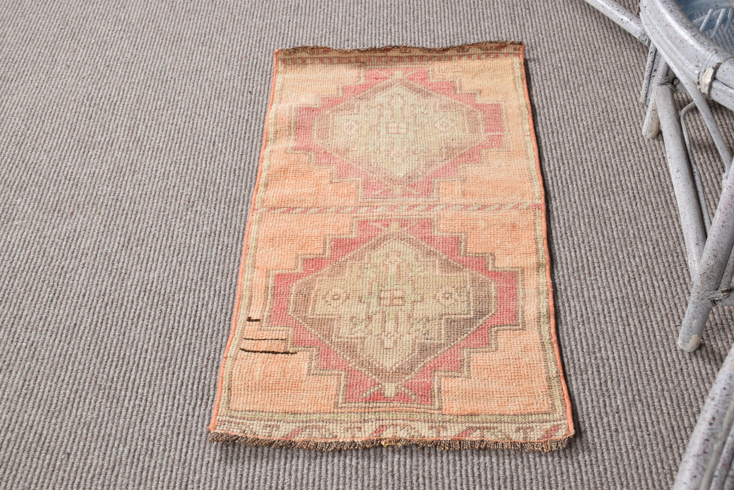 1.6x2.9 ft Small Rugs, Red Anatolian Rug, Aesthetic Rug, Door Mat Rugs, Turkish Rugs, Wool Rug, Car Mat Rugs, Vintage Rugs