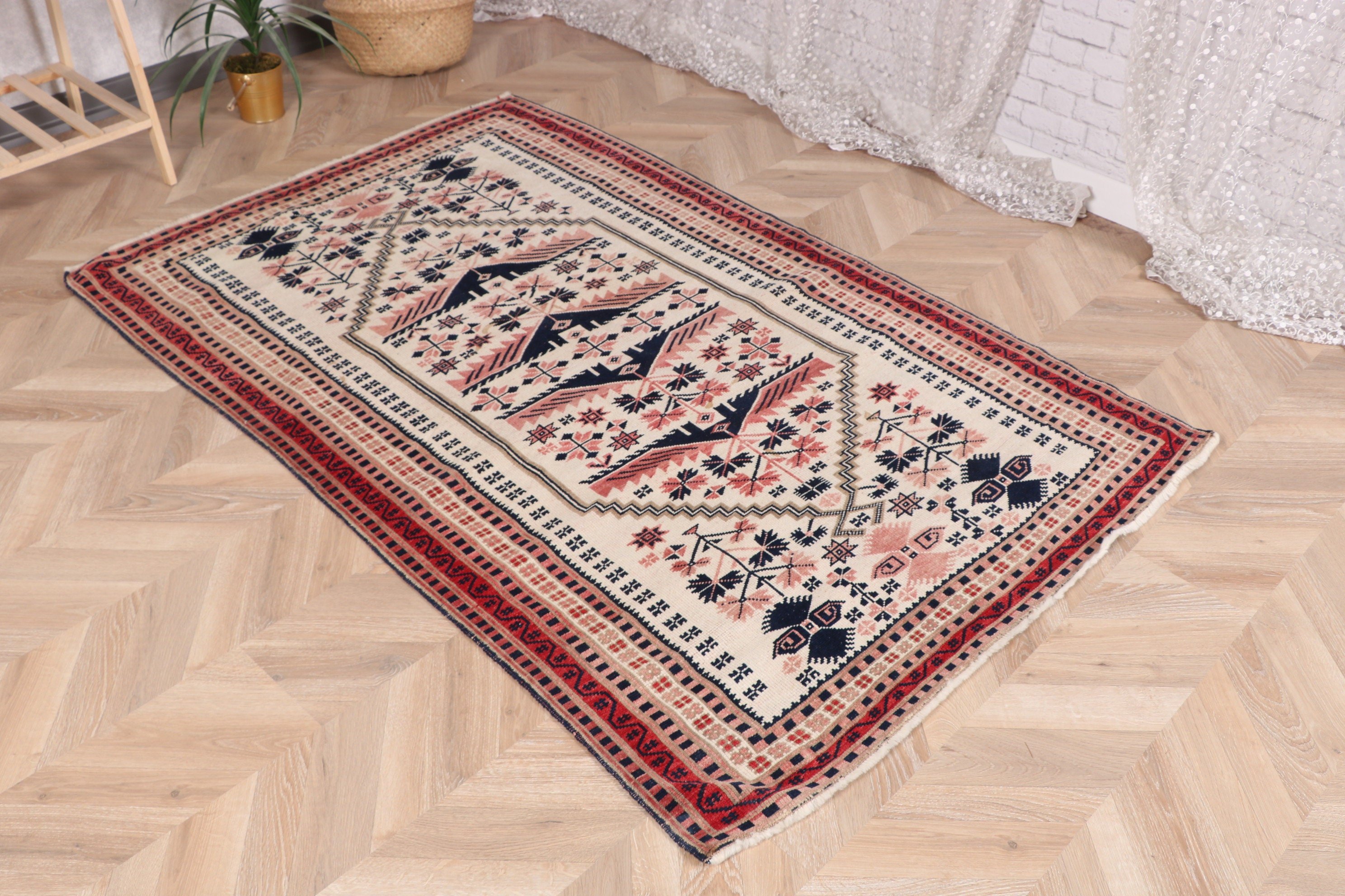 Lüks Halı, Çocuk Halısı, Vintage Halılar, Boho Vurgulu Halılar, 3,8x5,8 ft Accent Halılar, Modern Halı, Türk Halısı, Bej Yün Halı, Anadolu Halısı