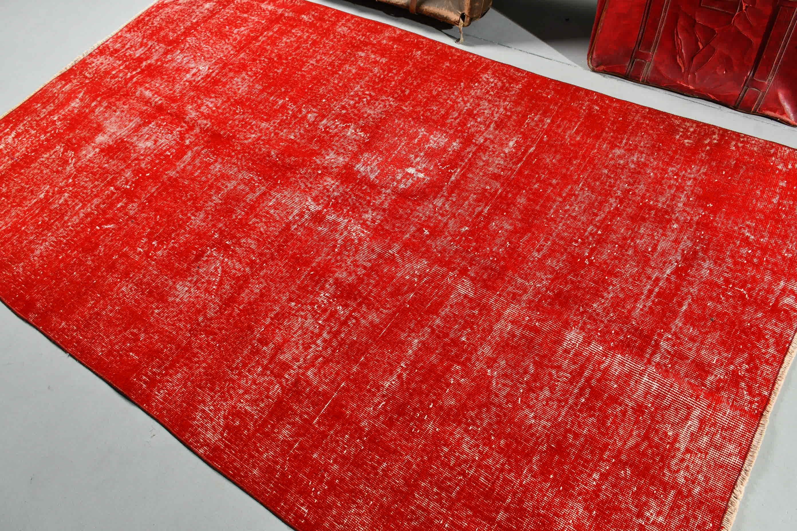 Turkish Rug, Red Oriental Rug, Bedroom Rug, Vintage Rugs, Floor Rug, Rugs for Floor, 4.8x8.1 ft Area Rugs, Old Rugs, Dining Room Rug