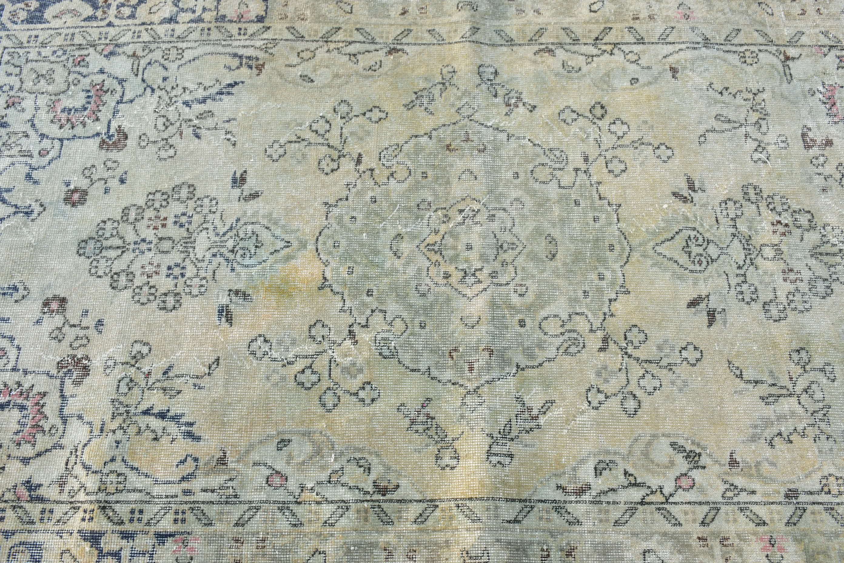 Vintage Halı, 3,9x7 ft Alan Halısı, Oturma Odası Halıları, Oryantal Halı, Pastel Halılar, Oushak Halıları, Bej Yatak Odası Halısı, İç Mekan Halısı, Türk Halısı