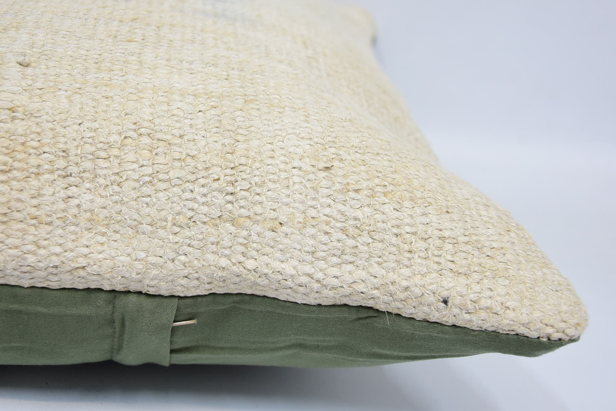 Floor Pillow, Outdoor Pillow Cover, 16"x24" White Cushion, Boho Pillow Sham Cover, Antique Pillows, Kilim Cushion Sham
