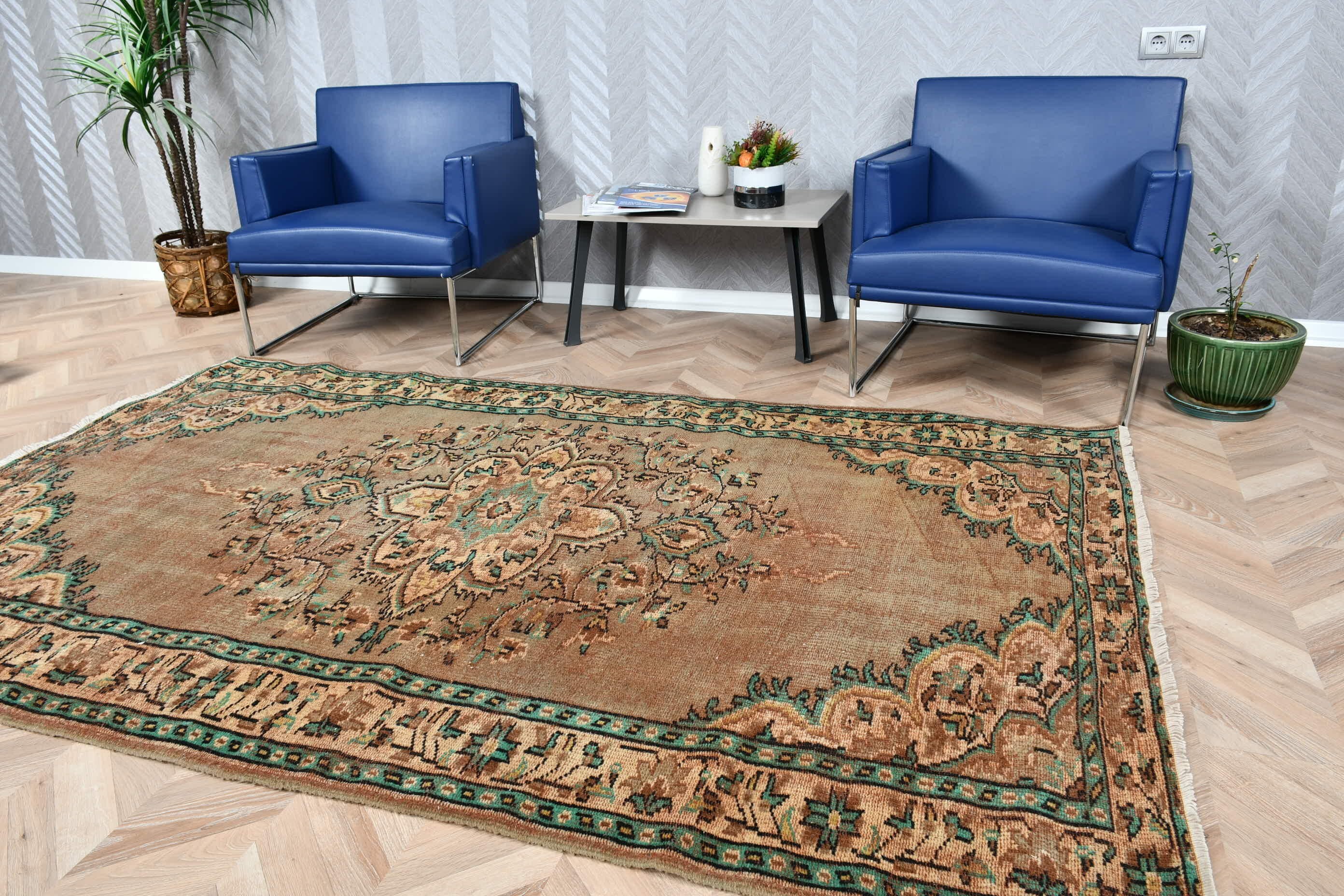 Kahverengi Yün Halı, Yemek odası Halı, Salon Halı, Oturma odası Halı, Anadolu Halı, 157x248 cm Salon Halı, Salon Halı, Türk Halı