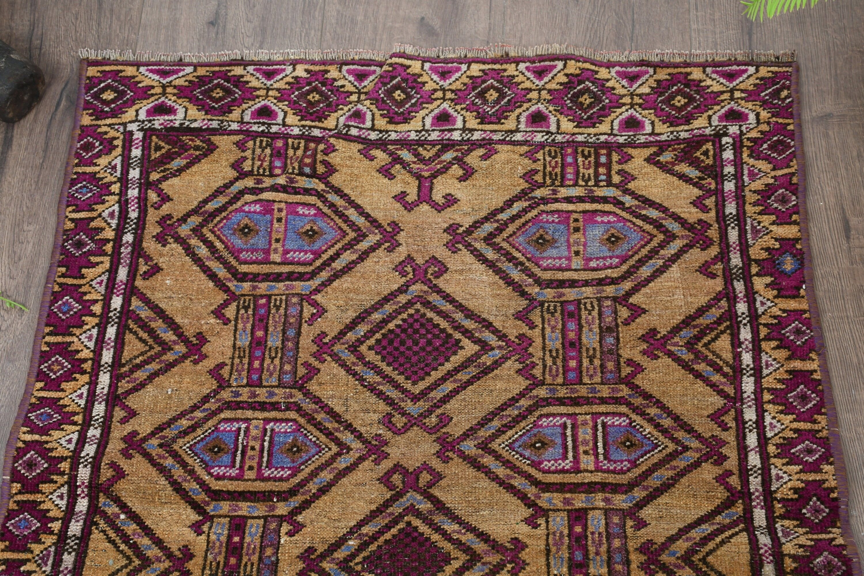 Floor Rug, Bedroom Rugs, Wool Rugs, Turkish Rug, 2.3x3.5 ft Small Rugs, Art Rug, Rugs for Entry, Kitchen Rug, Bronze Floor Rug, Vintage Rug