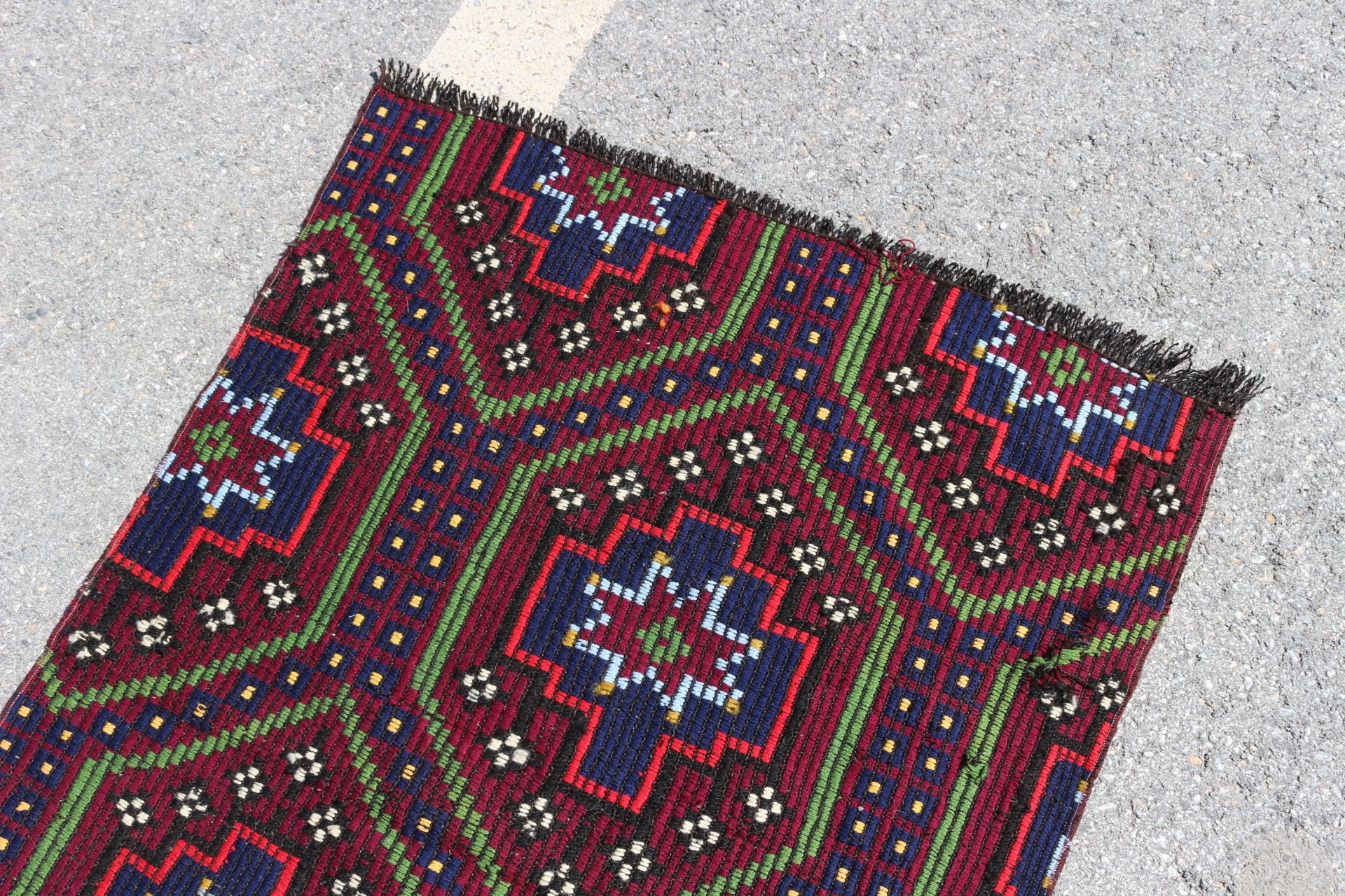 Kırmızı Antika Halı, Vintage Halı, 2.8x3.9 ft Küçük Halı, Antika Halı, Türk Halısı, Oryantal Halılar, Yatak Odası Halısı, Kilim, Kapı Paspası Halısı, Etnik Halılar