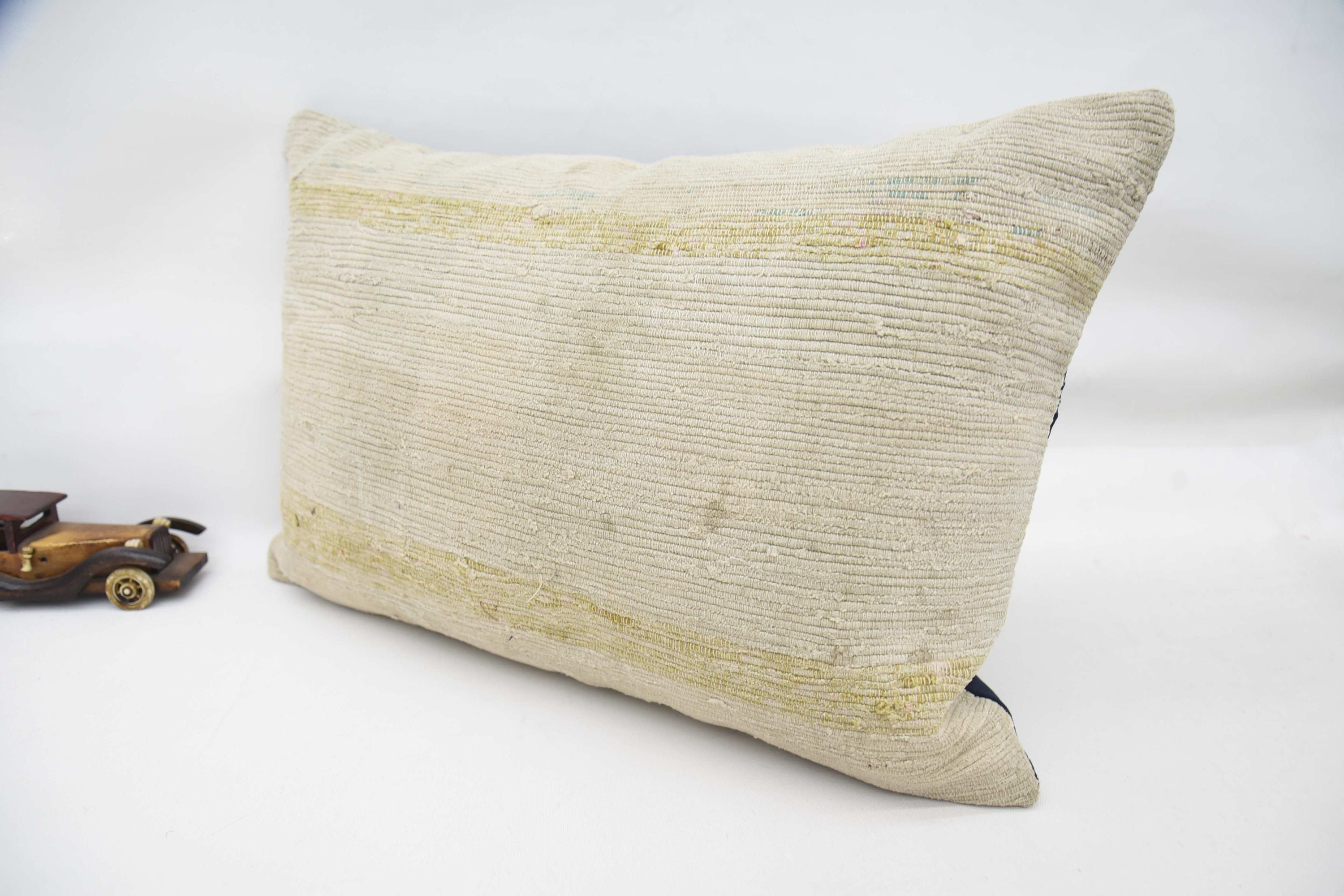 Decorative Pillow Cover, Garden Cushion, 16"x24" Beige Cushion, Pillow for Couch, Turkish Pillow, Antique Pillows