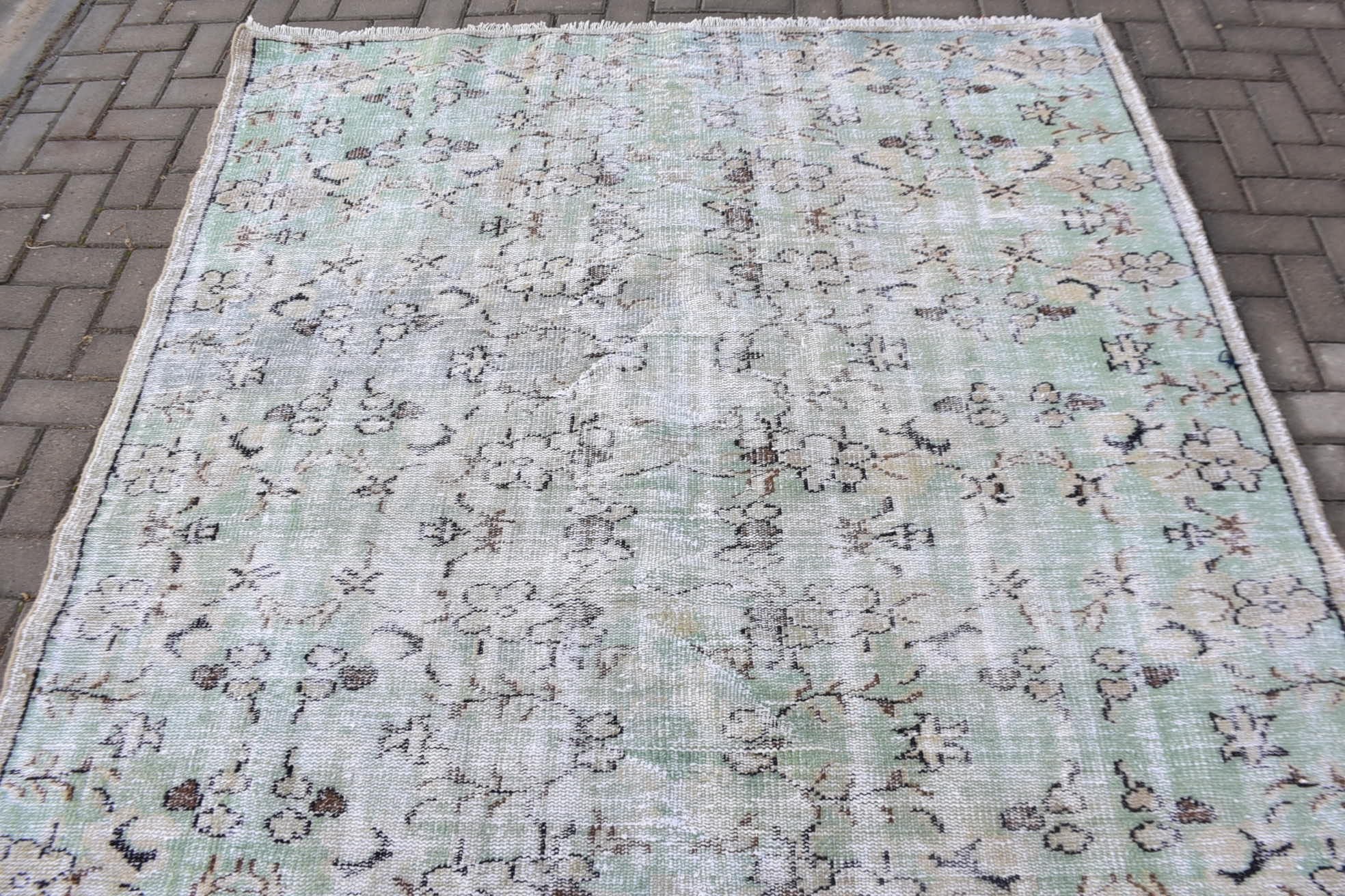 Living Room Rug, Vintage Rug, Rugs for Salon, Dining Room Rug, 5.8x8.8 ft Large Rug, Turkish Rug, Bohemian Rug, Oushak Rug, Antique Rug