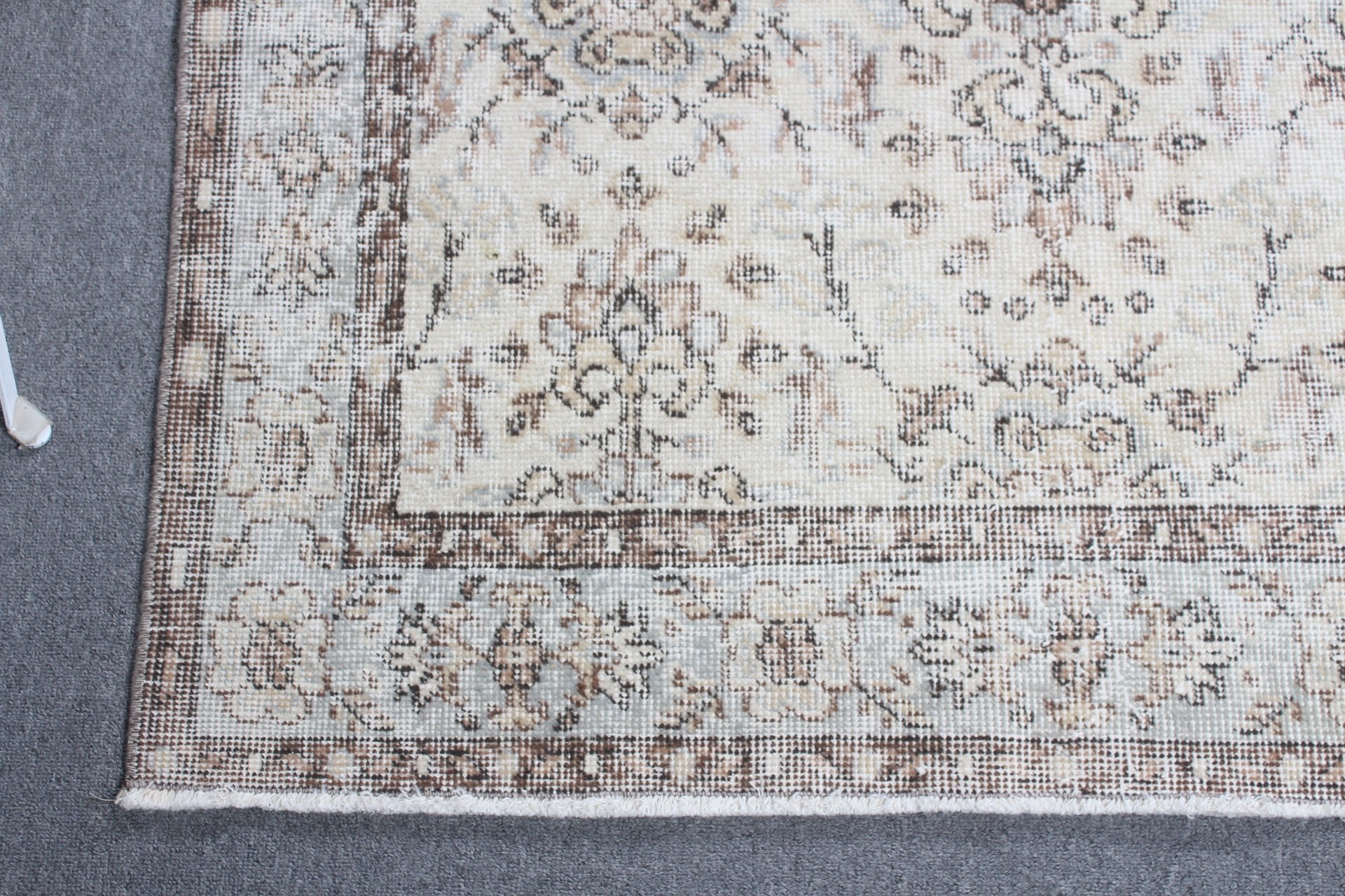 Dining Room Rug, Vintage Rug, Old Rug, 3.6x6.9 ft Area Rug, Turkish Rugs, Bedroom Rugs, Moroccan Rug, Oriental Rug, Beige Antique Rug