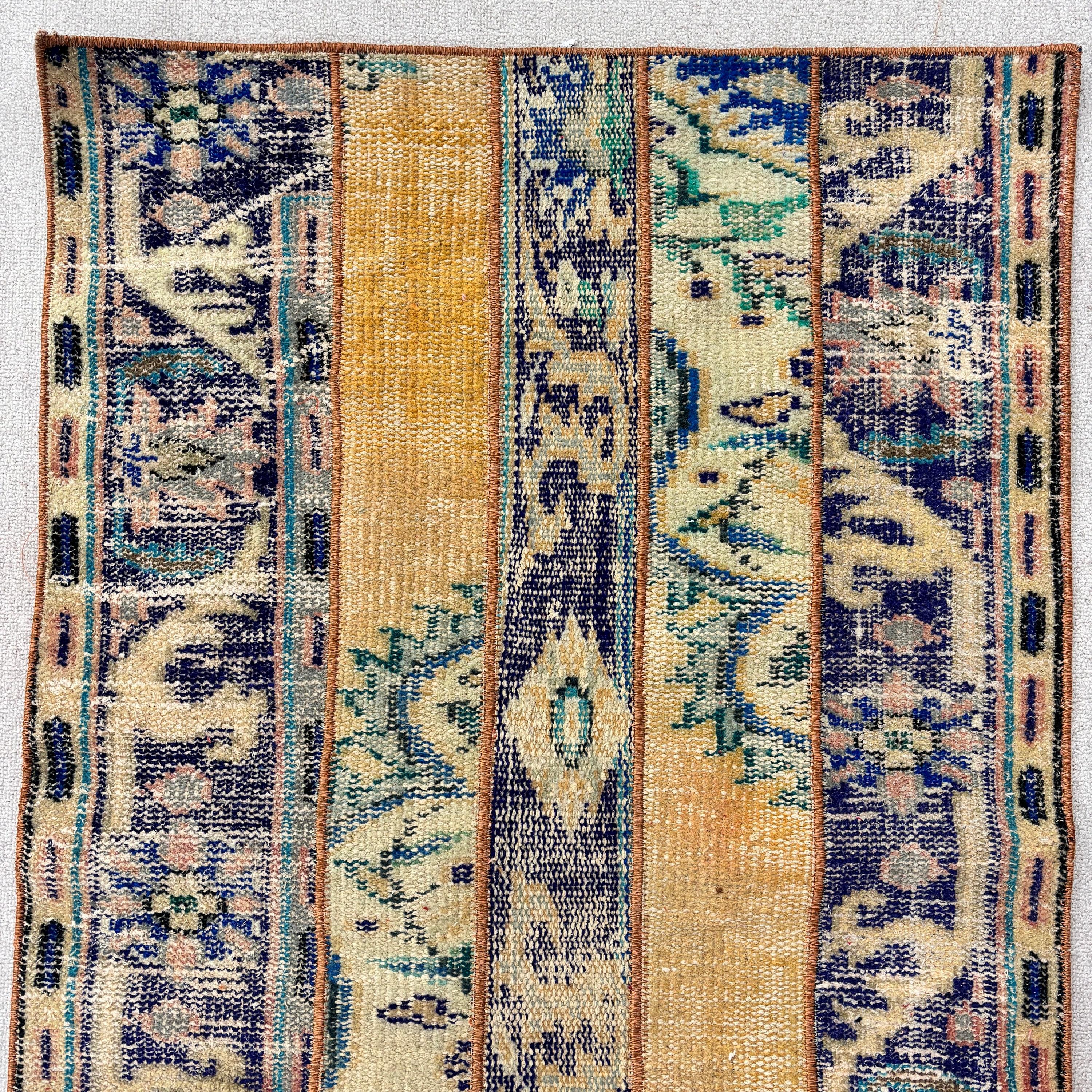 Organic Rug, Oriental Rugs, Vintage Rug, Beige Wool Rugs, Kitchen Rugs, 2.6x4.1 ft Small Rug, Turkish Rug, Small Area Rug, Wall Hanging Rug