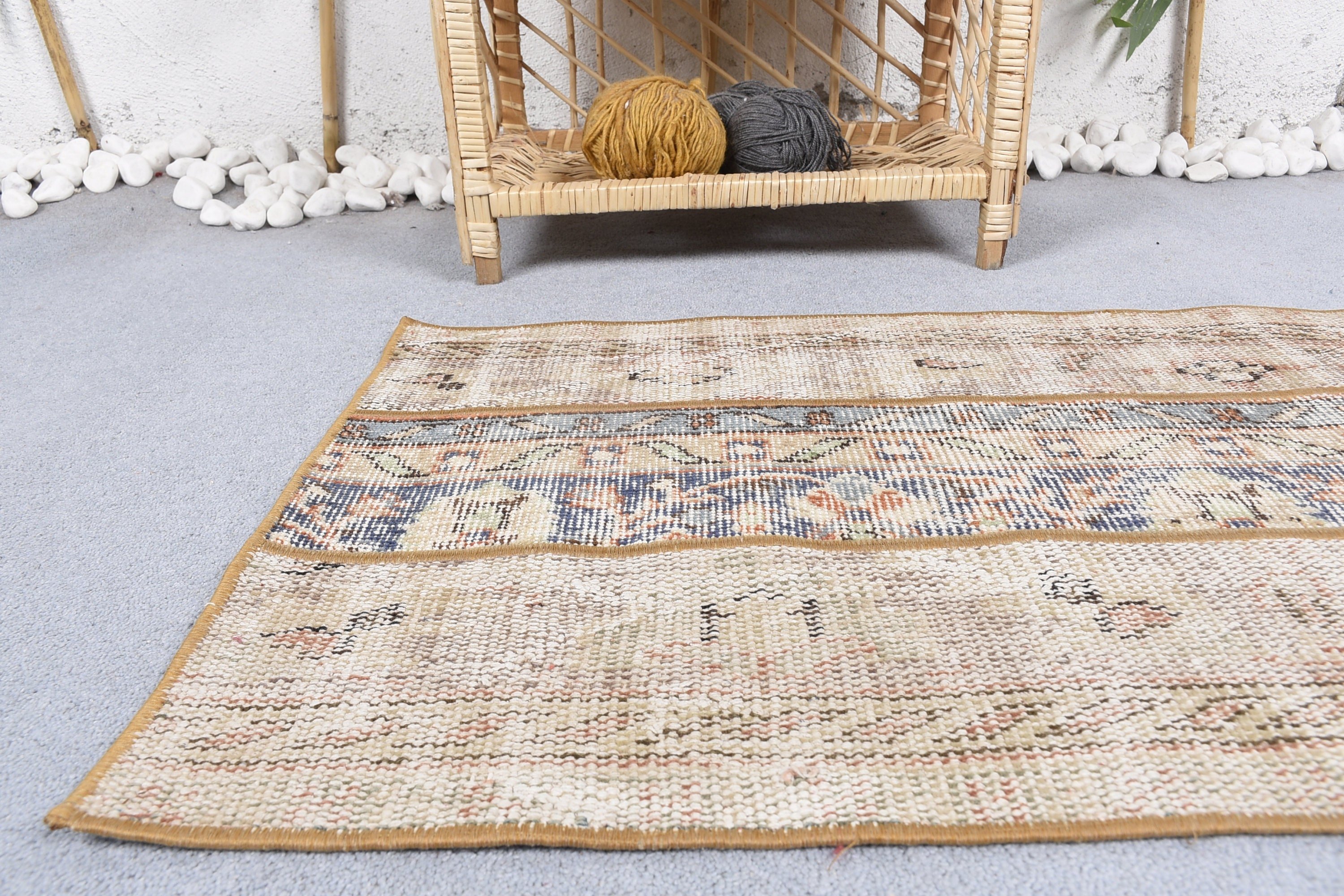 Türk Halıları, Giriş Halıları, Araba Paspas Halıları, 1.8x3.3 ft Küçük Halı, Mutfak Halıları, Anadolu Halısı, Yün Halılar, Vintage Halı, Mavi Antika Halı