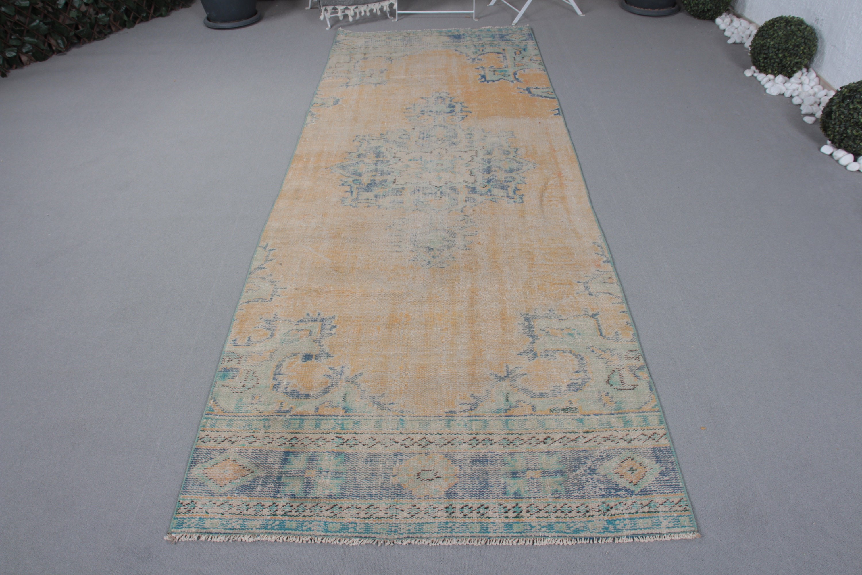 Vintage Halı, Modern Halı, Türk Halısı, Beni Ourain Koşucu Halısı, Havalı Halılar, 3,5x9,6 ft Koşucu Halıları, Lüks Halılar, Merdiven Halısı, Turuncu Boho Halıları