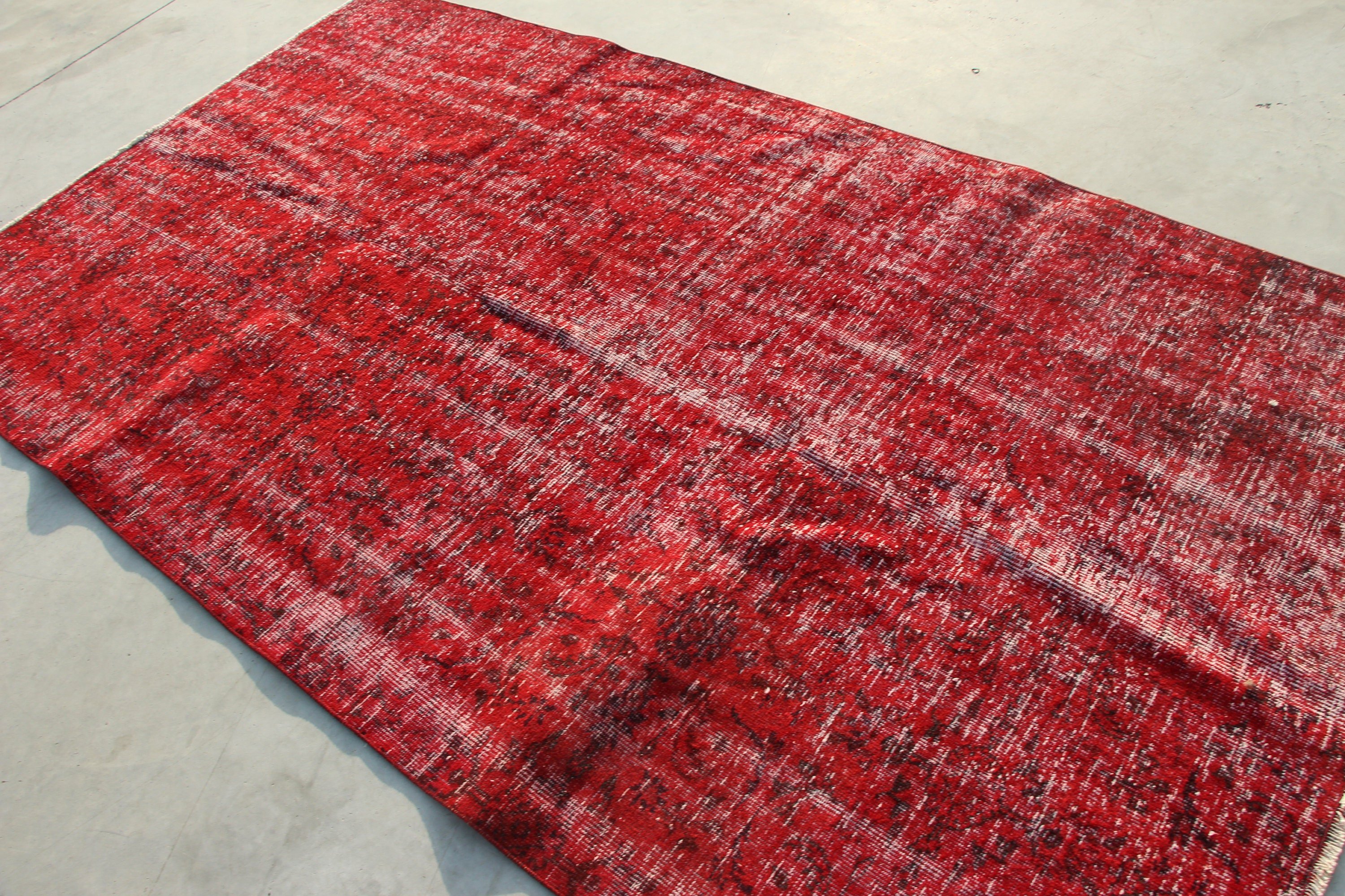 Bedroom Rugs, 5x8.7 ft Large Rugs, Red Cool Rugs, Home Decor Rug, Vintage Oushak Rug, Vintage Rug, Turkish Rug, Dining Room Rug, Cool Rug