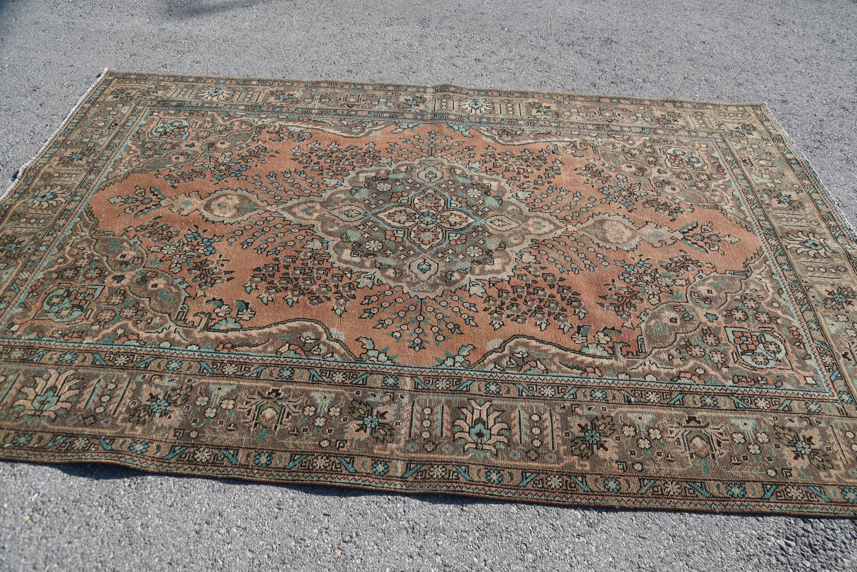 Vintage Halı, Yatak Odası Halısı, Oturma Odası Halıları, El Dokuma Halısı, 6.2x9.7 ft Büyük Halı, Türk Halısı, Ev Dekor Halıları, Oturma Odası Halıları