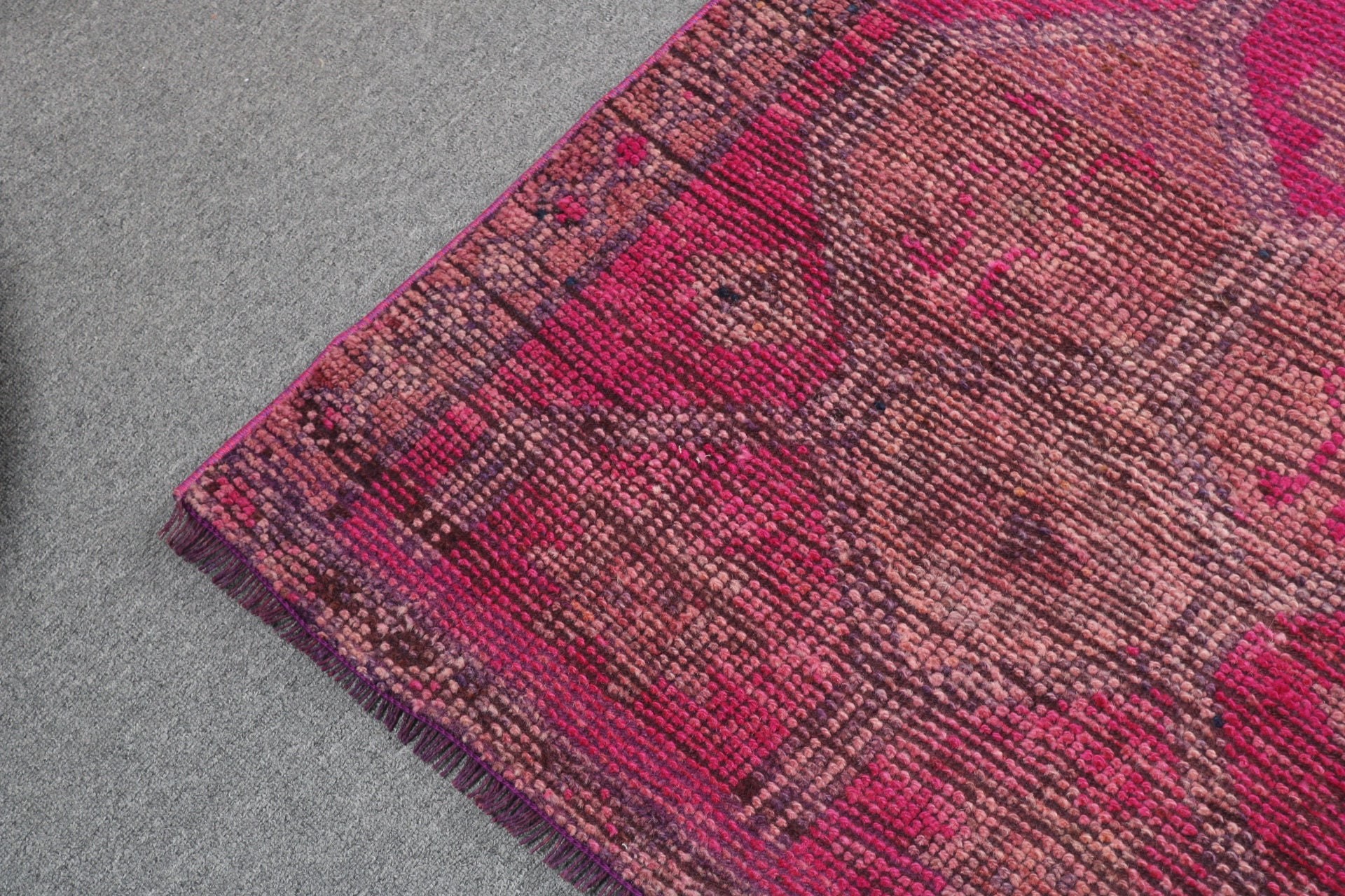 2.6x9.2 ft Runner Rug, Kitchen Rugs, Turkish Rugs, Stair Rugs, Outdoor Rugs, Pink Anatolian Rugs, Flatweave Rug, Boho Rugs, Vintage Rug