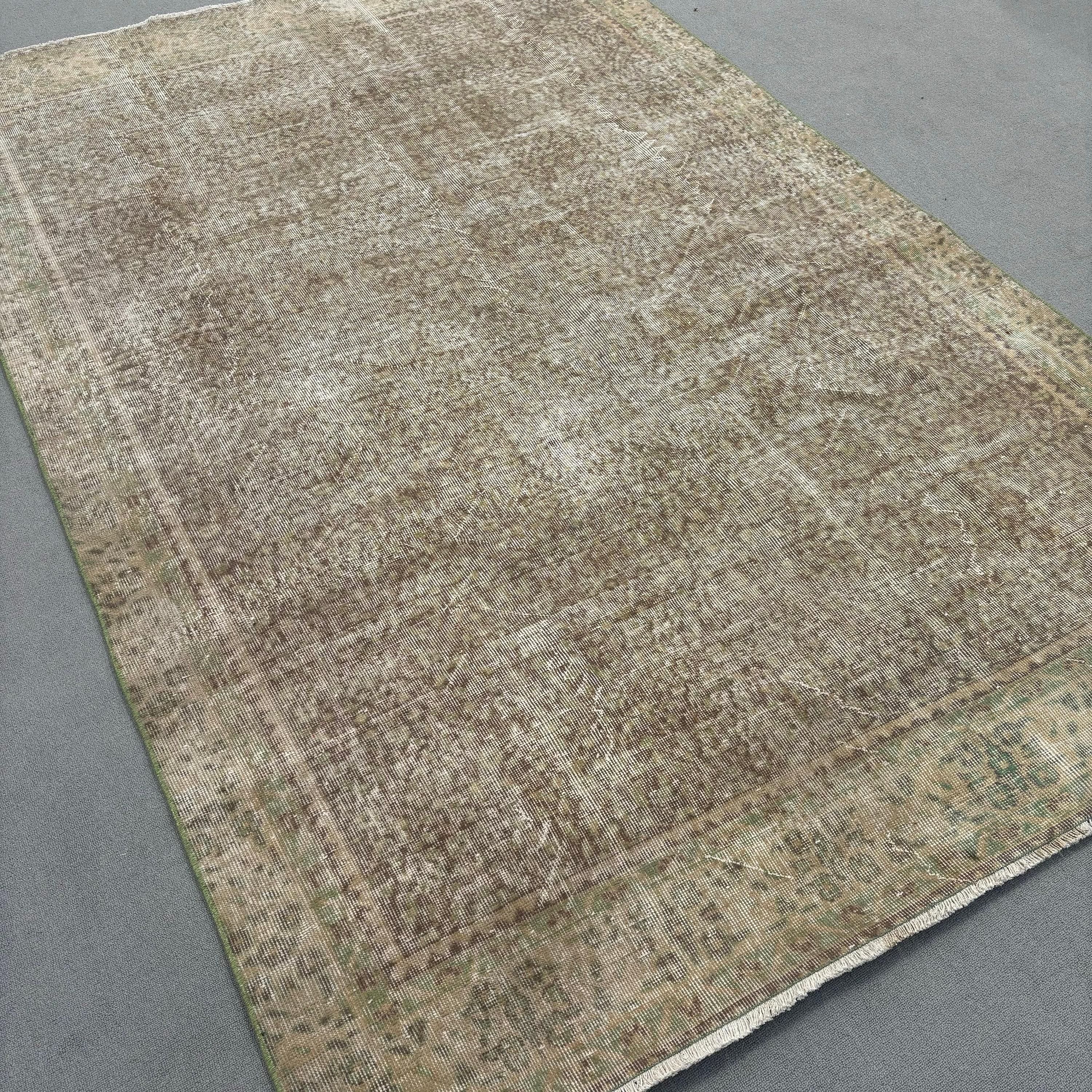 6x9 ft Büyük Halılar, Antika Halılar, Türk Halısı, Fas Halısı, Yemek Odası Halısı, Salon Halıları, Vintage Halı, Salon Halısı, Kahverengi Oushak Halıları