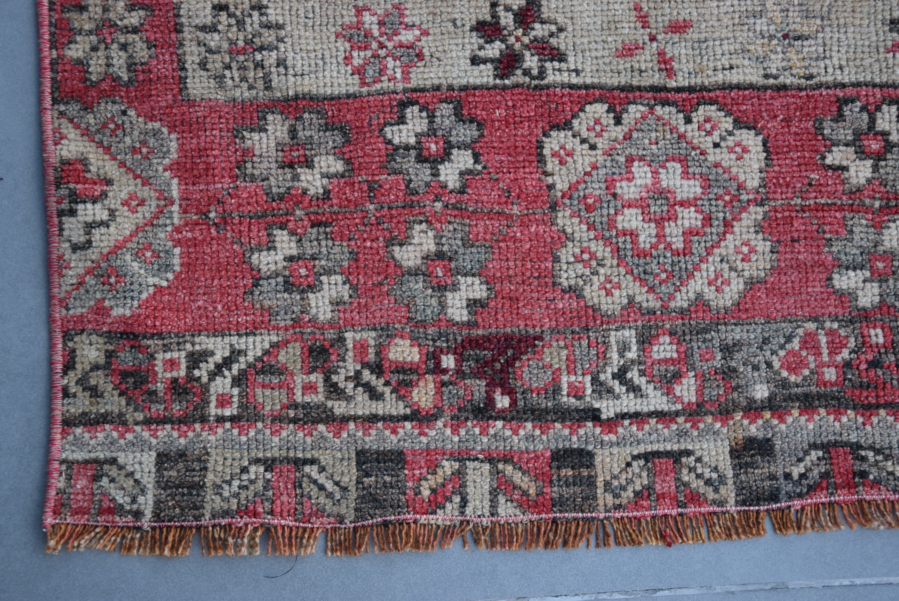 Vintage Rug, Kitchen Rugs, Turkish Rug, Red Moroccan Rug, Rugs for Corridor, Stair Rug, Home Decor Rug, 2.4x6.1 ft Runner Rug, Cool Rug