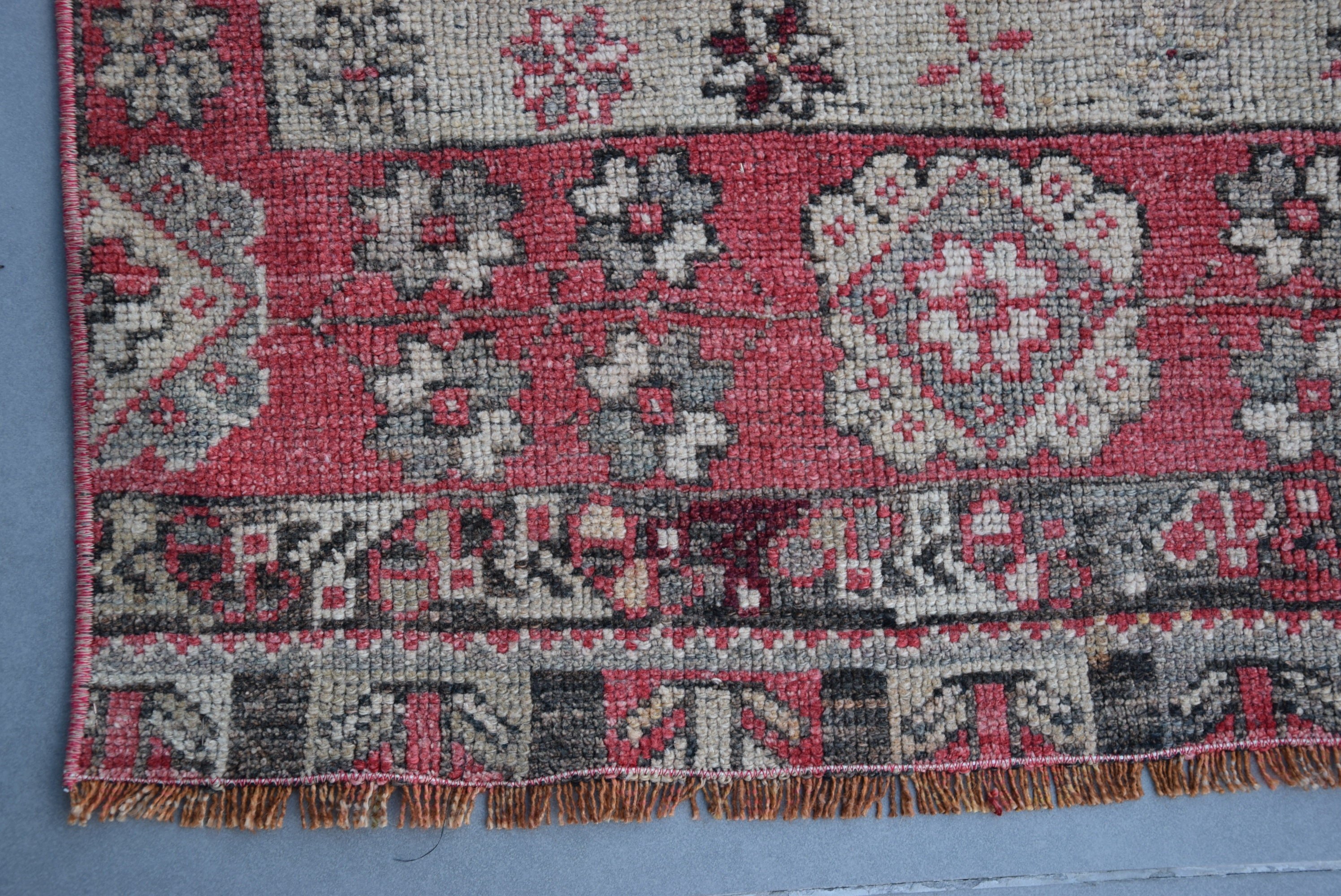 Vintage Halı, Mutfak Halıları, Türk Halısı, Kırmızı Fas Halısı, Koridor Halıları, Merdiven Halısı, Ev Dekor Halısı, 2.4x6.1 ft Koşucu Halısı, Havalı Halı