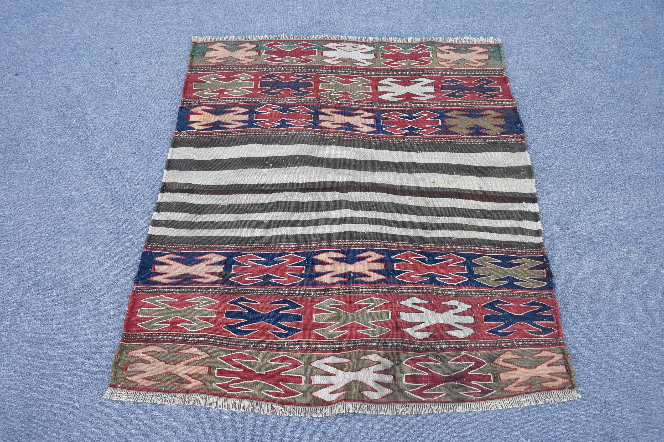 Paspas Kilim, Ev Kilim, Ev Kilim, Antik Kilim, Kırmızı Fas Kilim, Nostaljik Kilim, Ev Kilim, Giriş Kilim, 100x115 cm Küçük Kilim