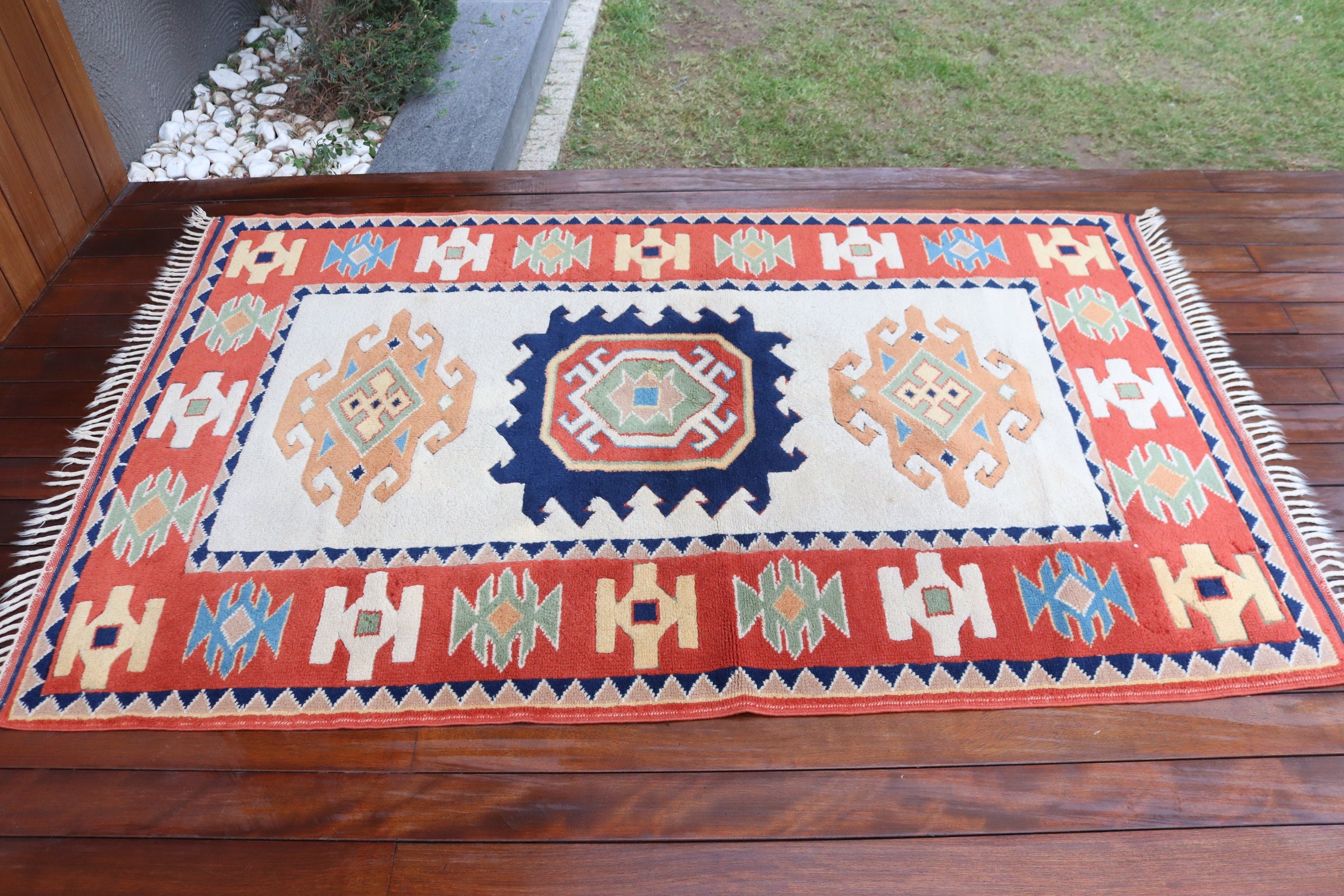 Vintage Halı, Giriş Halıları, Bej Yün Halılar, Giriş Halıları, Yer Halıları, 3,8x6,2 ft Aksan Halıları, Türk Halısı, Anadolu Halısı, Ev Dekorasyonu Halısı