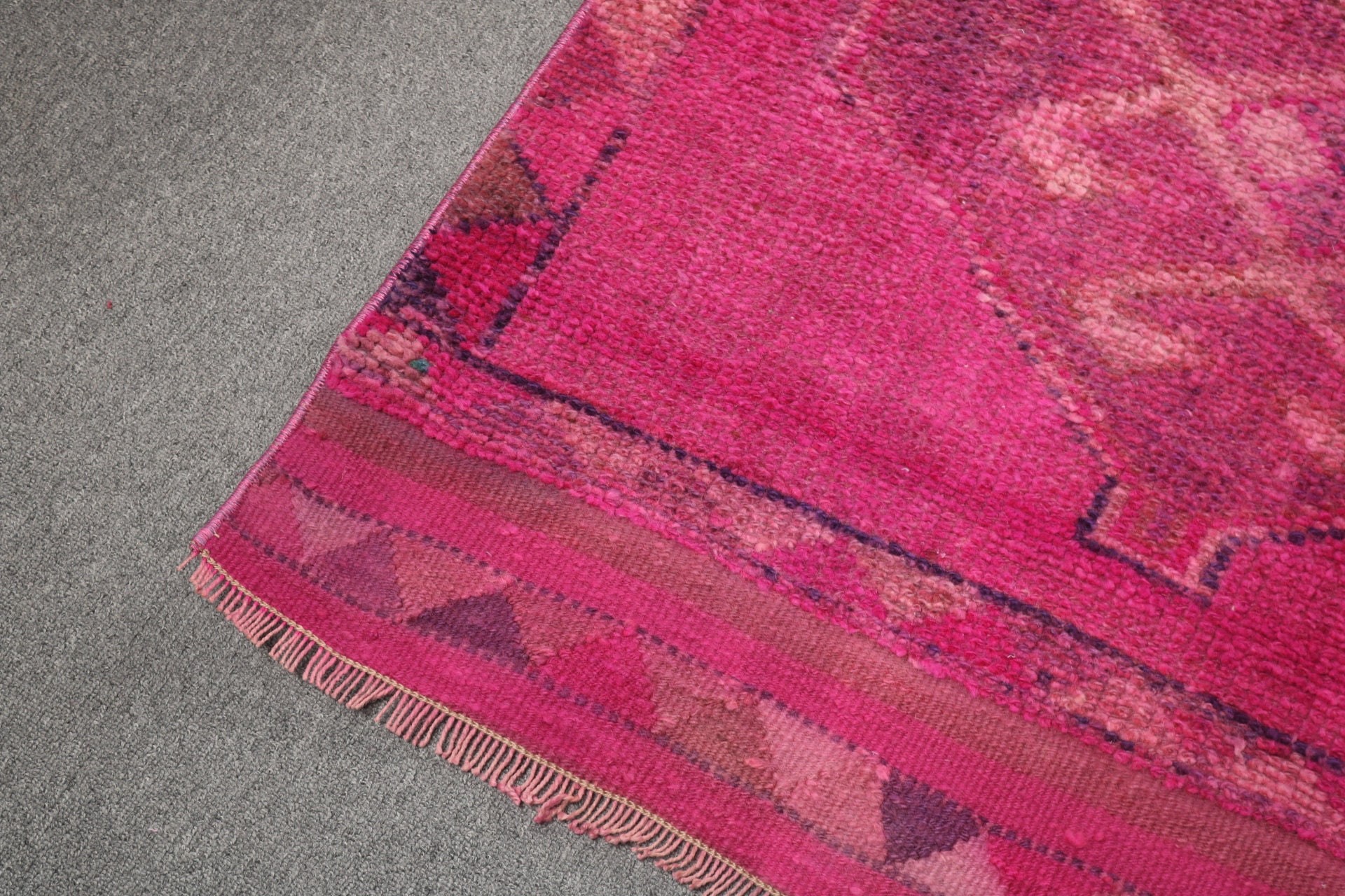 3x10.7 ft Runner Rug, Pink Moroccan Rugs, Boho Rugs, Floor Rugs, Vintage Runner Rug, Turkish Rug, Vintage Rug, Rugs for Vintage Runner