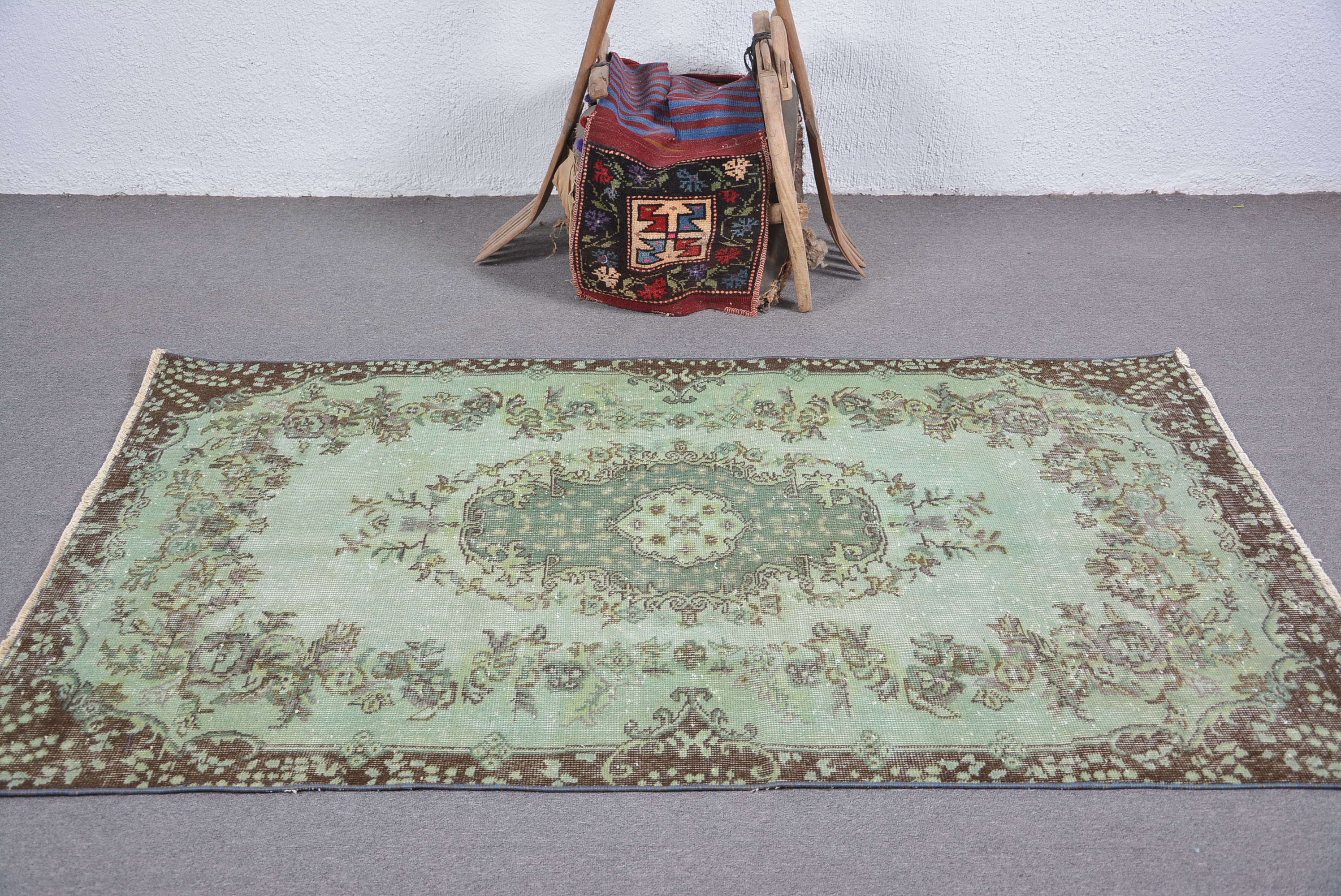 Moroccan Rug, Turkish Rugs, Abstract Rug, 3.6x6.4 ft Accent Rug, Vintage Rug, Kitchen Rugs, Bedroom Rug, Outdoor Rug, Rugs for Bedroom