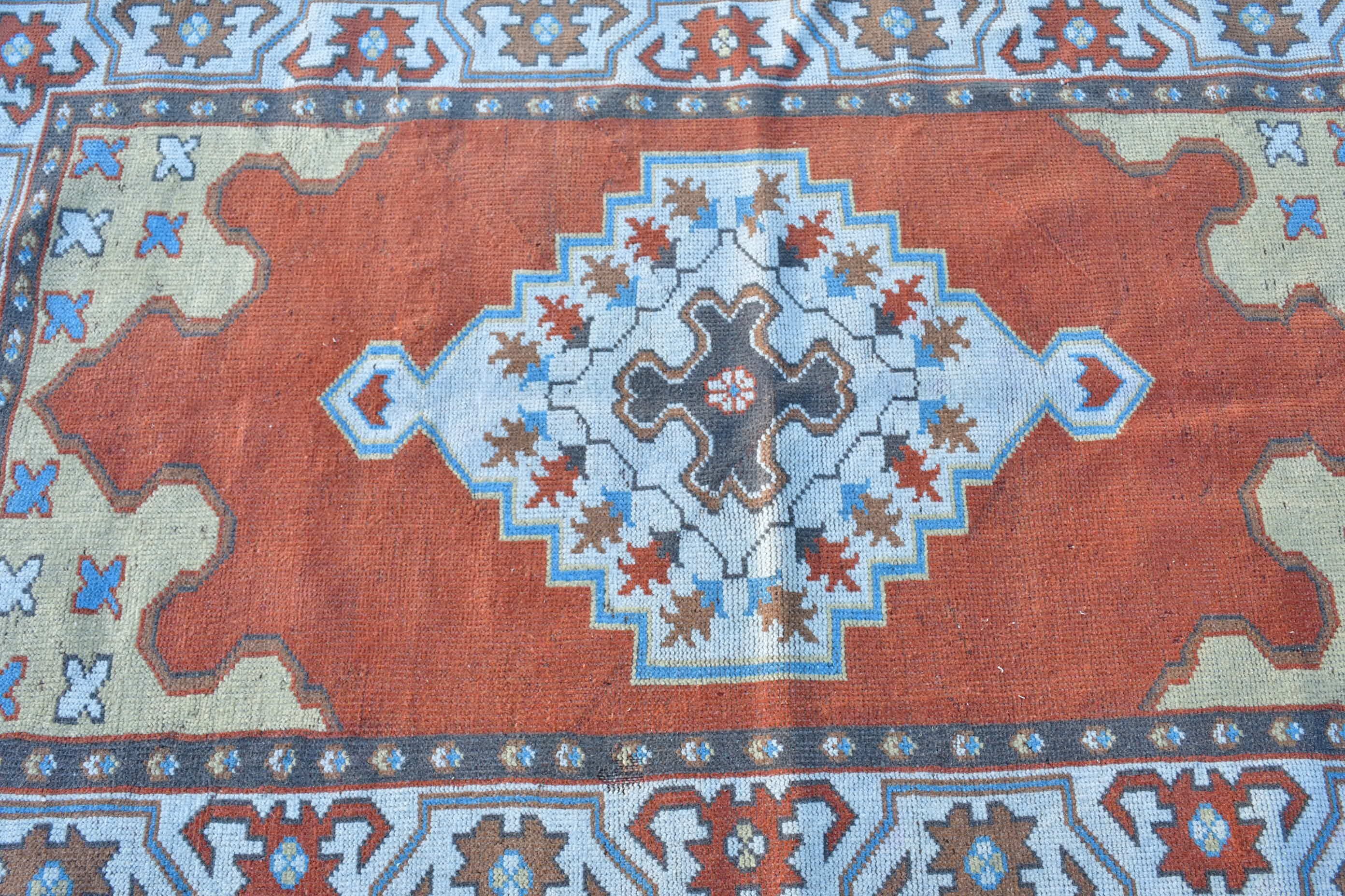 Rugs for Entry, Orange Oushak Rug, Nursery Rug, Oushak Rugs, 3.6x5.8 ft Accent Rug, Turkish Rug, Vintage Rug, Entry Rug