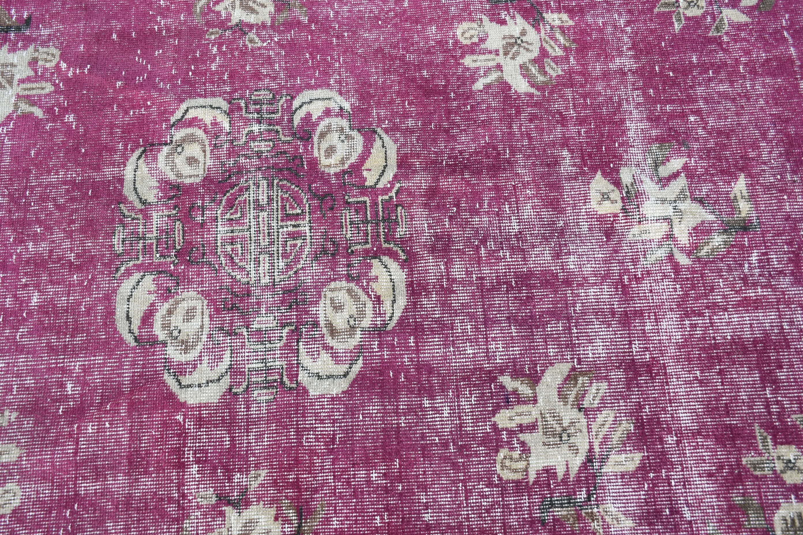 Moroccan Rug, Kitchen Rug, Purple Oriental Rug, Turkish Rug, Boho Rug, 5.6x5.8 ft Area Rug, Bedroom Rugs, Living Room Rug, Vintage Rug