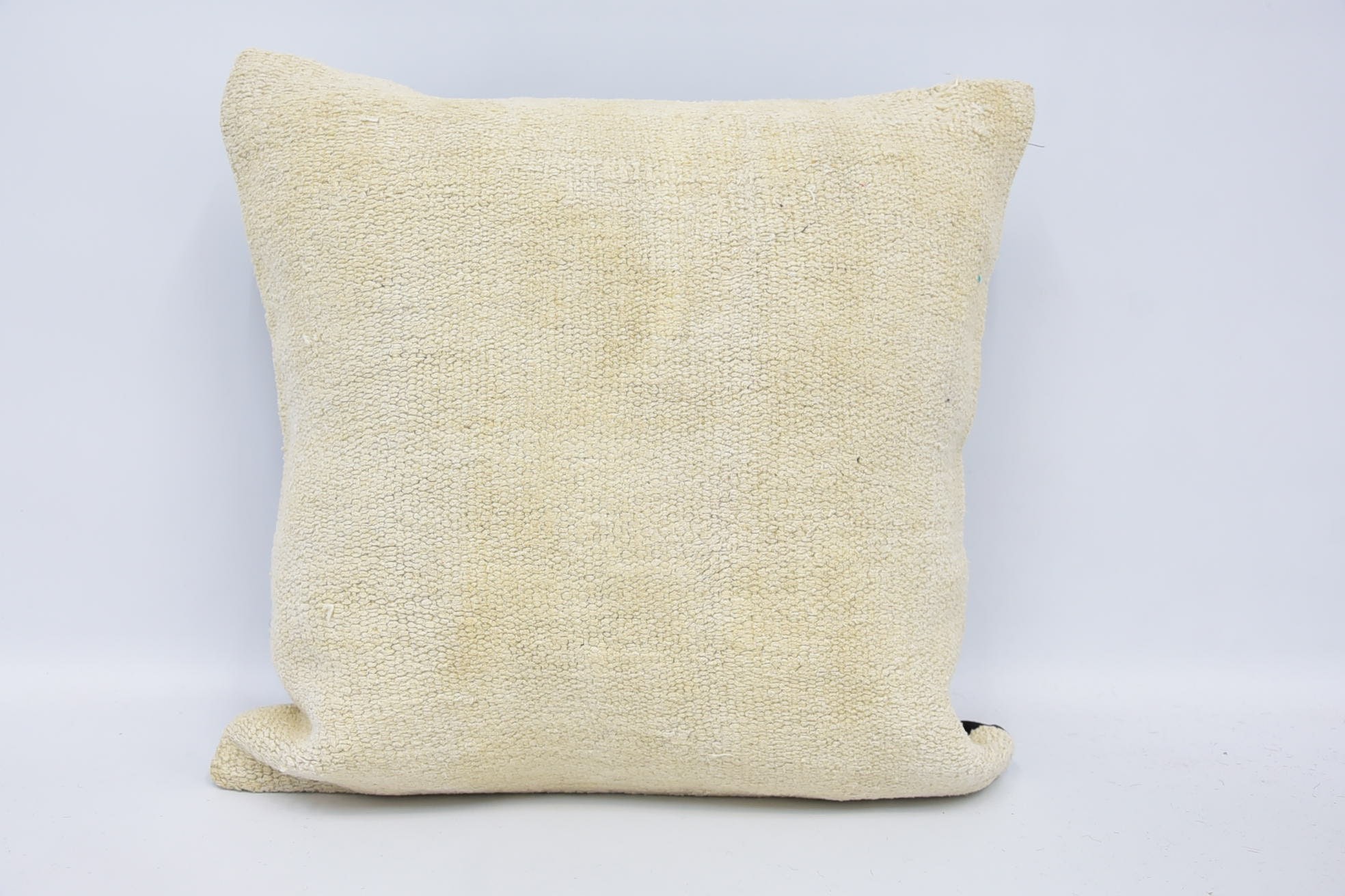 Indoor Cushion Cover, Kilim Pillow, Vintage Kilim Throw Pillow, Art Deco Pillow, 18"x18" White Cushion Cover, Pastel Pillow, Boho Pillow