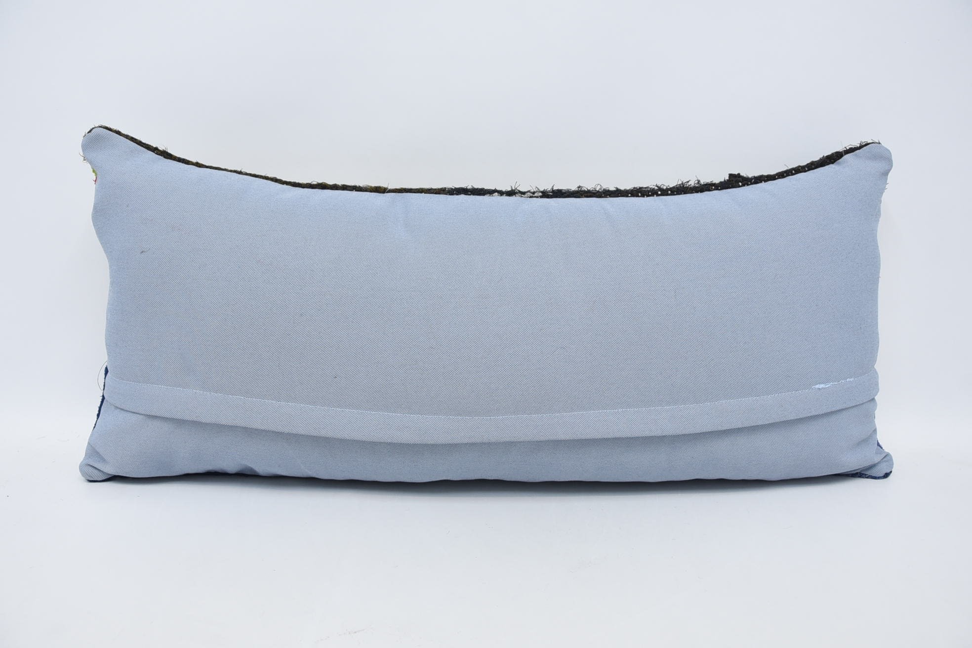 Throw Kilim Pillow, Yoga Cushion Case, 16"x36" White Pillow Sham, Vintage Kilim Throw Pillow, Pillow for Sofa