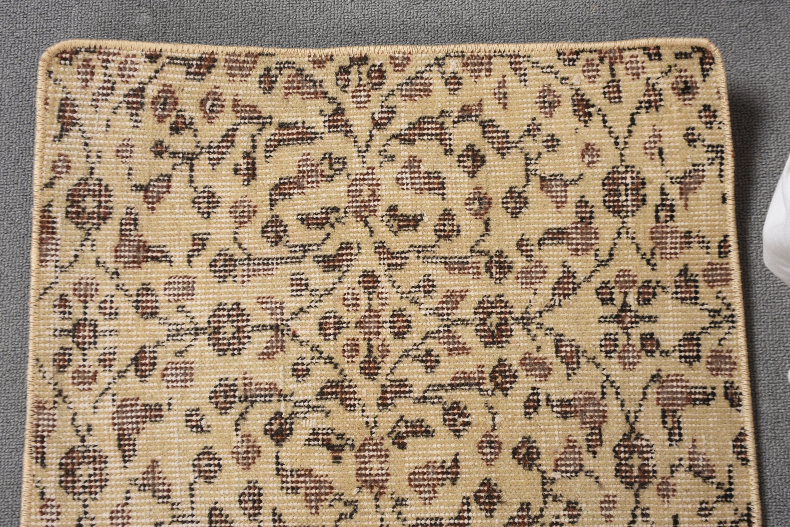 Yün Halı, Ofis Halıları, Küçük Alan Halısı, Bej Mutfak Halısı, 1,6x4,9 ft Küçük Halılar, Vintage Halılar, Ev Dekorasyonu Halıları, Banyo Halıları, Türk Halıları