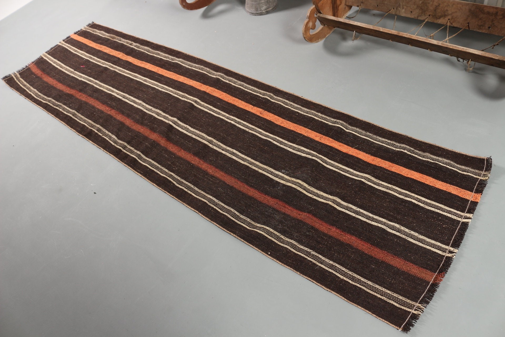 Kilim, Oryantal Halı, Koridor Halısı, Vintage Halılar, Türk Halısı, 2.4x8.8 ft Runner Halısı, Antika Halılar, Merdiven Halıları, Siyah Oushak Halısı, Türkiye Halısı