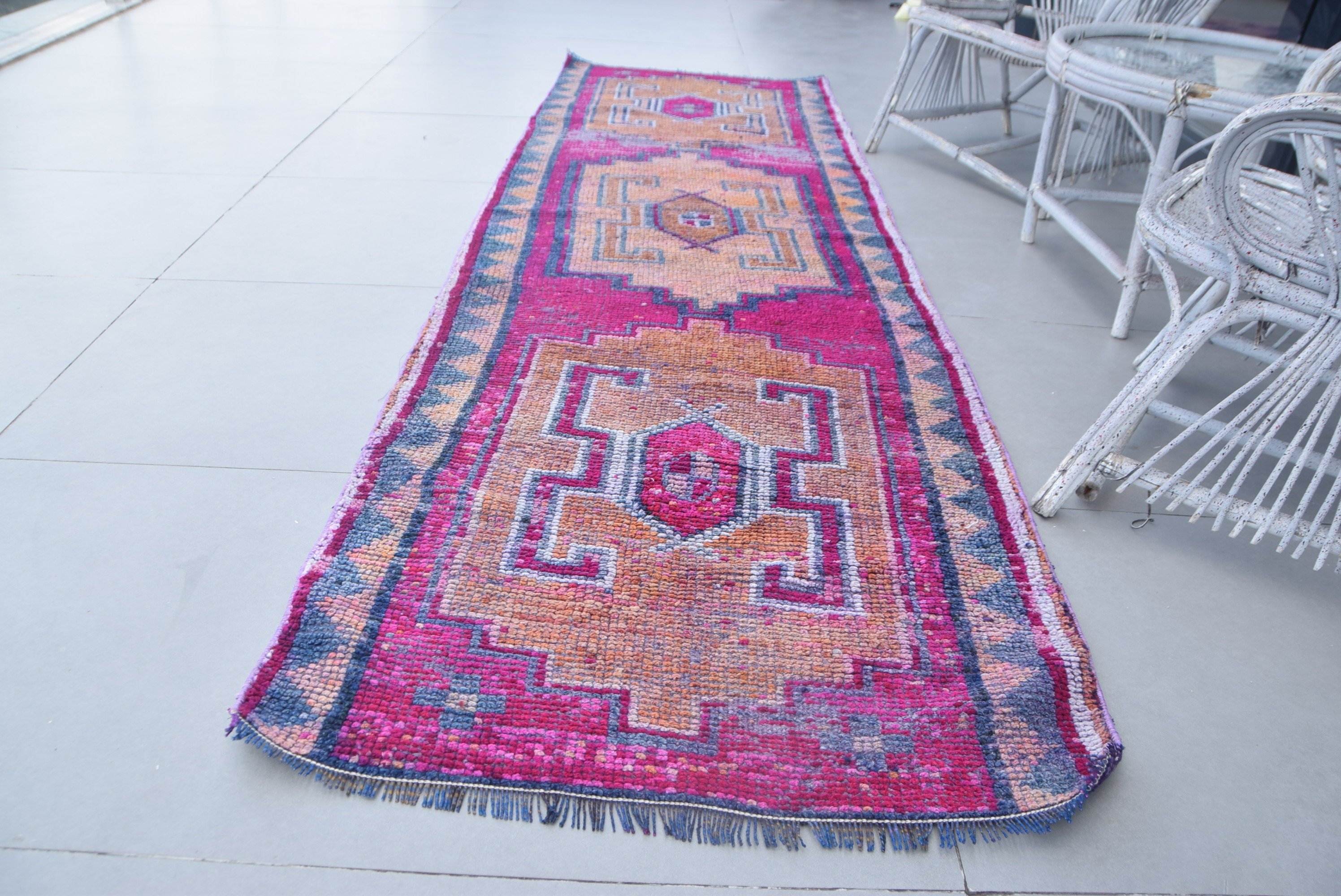 Kitchen Rug, Bedroom Rug, Cute Rug, Turkish Rugs, Home Decor Rug, 2.9x9.7 ft Runner Rugs, Vintage Rugs, Pink Moroccan Rug, Corridor Rugs