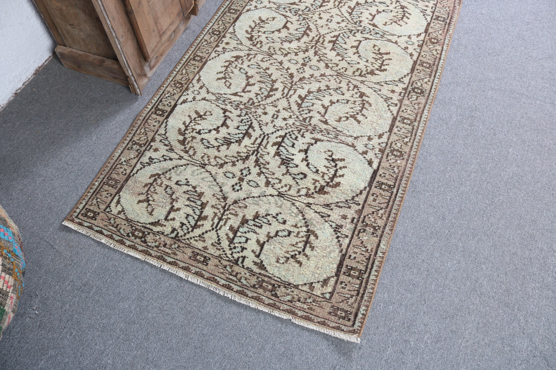 Giriş Halısı, Yatak Odası Halısı, Vintage Halılar, Türk Halıları, Yeşil 3x6.4 ft Accent Halılar, Mutfak Halıları, Antika Halı, Kabile Halıları