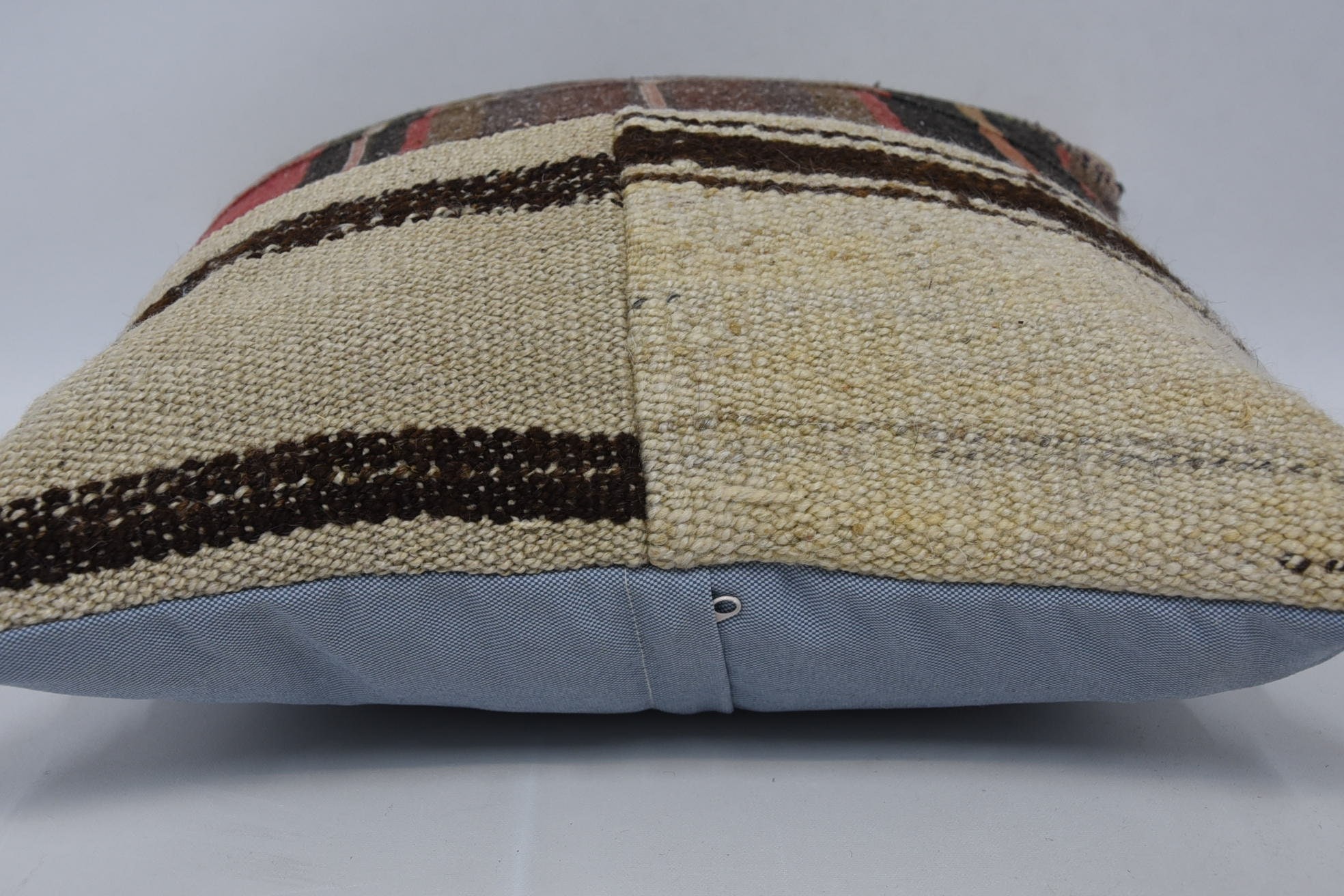 Boho Pillow, Throw Kilim Pillow, 18"x18" Brown Pillow Sham, Handmade Kilim Cushion, Boho Throw Pillow Sham, Southwestern Pillow Case