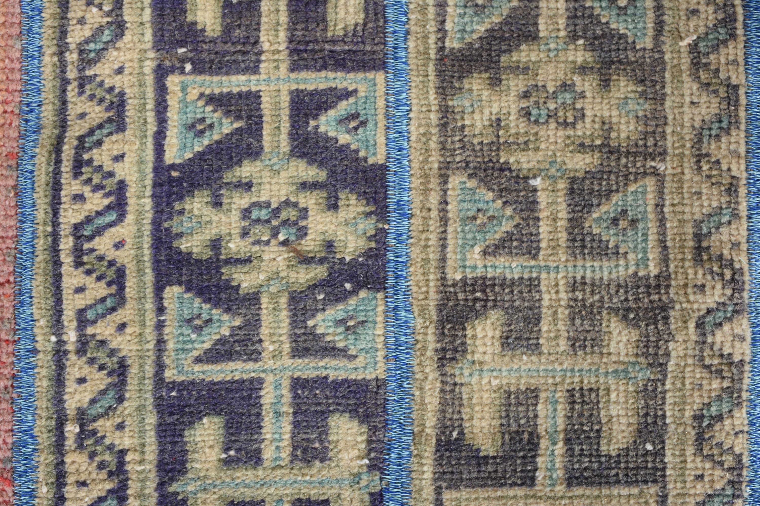 Bedroom Rugs, Nursery Rug, Turkish Rugs, Blue Kitchen Rugs, Cool Rug, Kitchen Rug, 2.5x3.6 ft Small Rug, Rugs for Bathroom, Vintage Rug