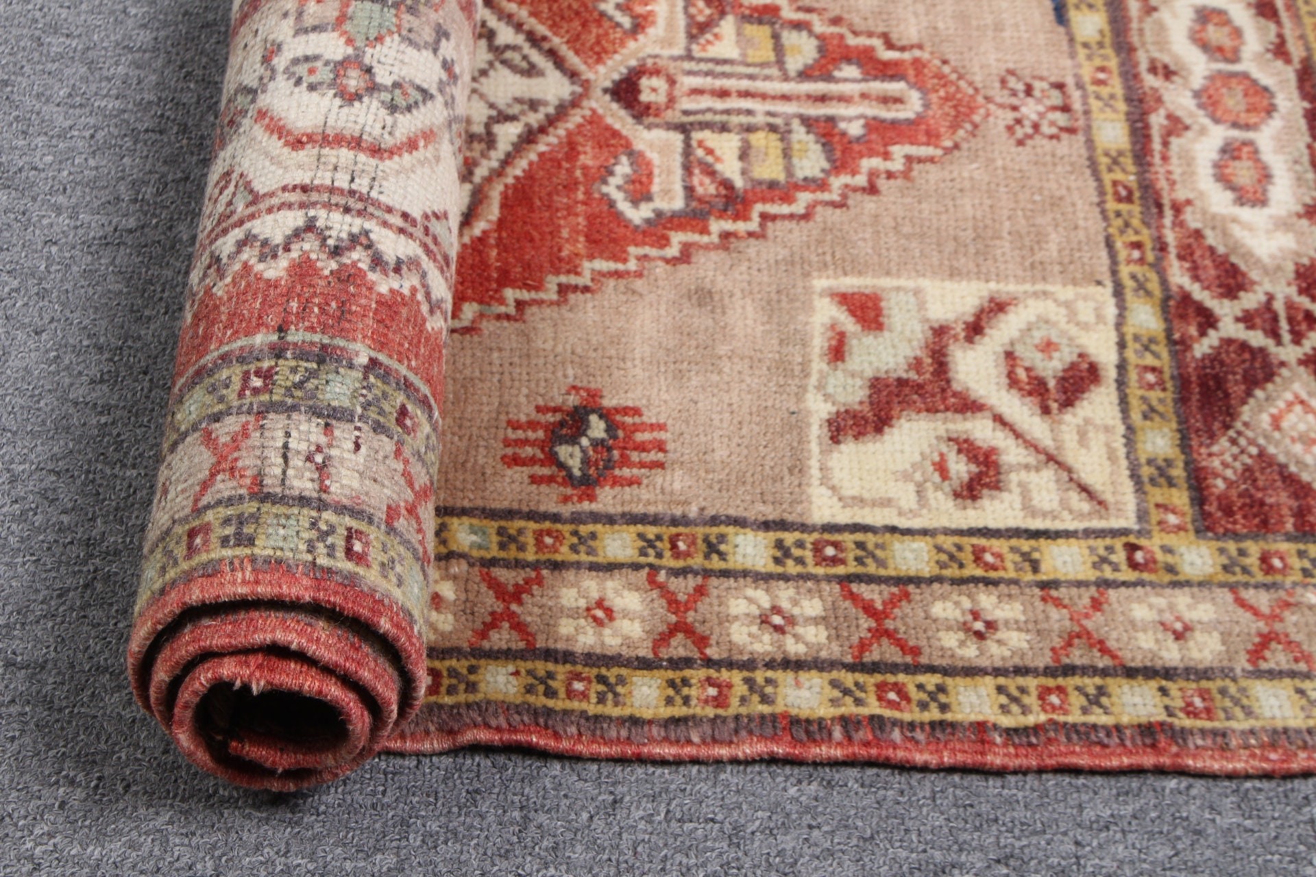 Brown Antique Rug, Kitchen Rug, 1.8x3.3 ft Small Rug, Wall Hanging Rug, Bedroom Rugs, Vintage Rug, Turkish Rug, Nomadic Rug, Oriental Rug