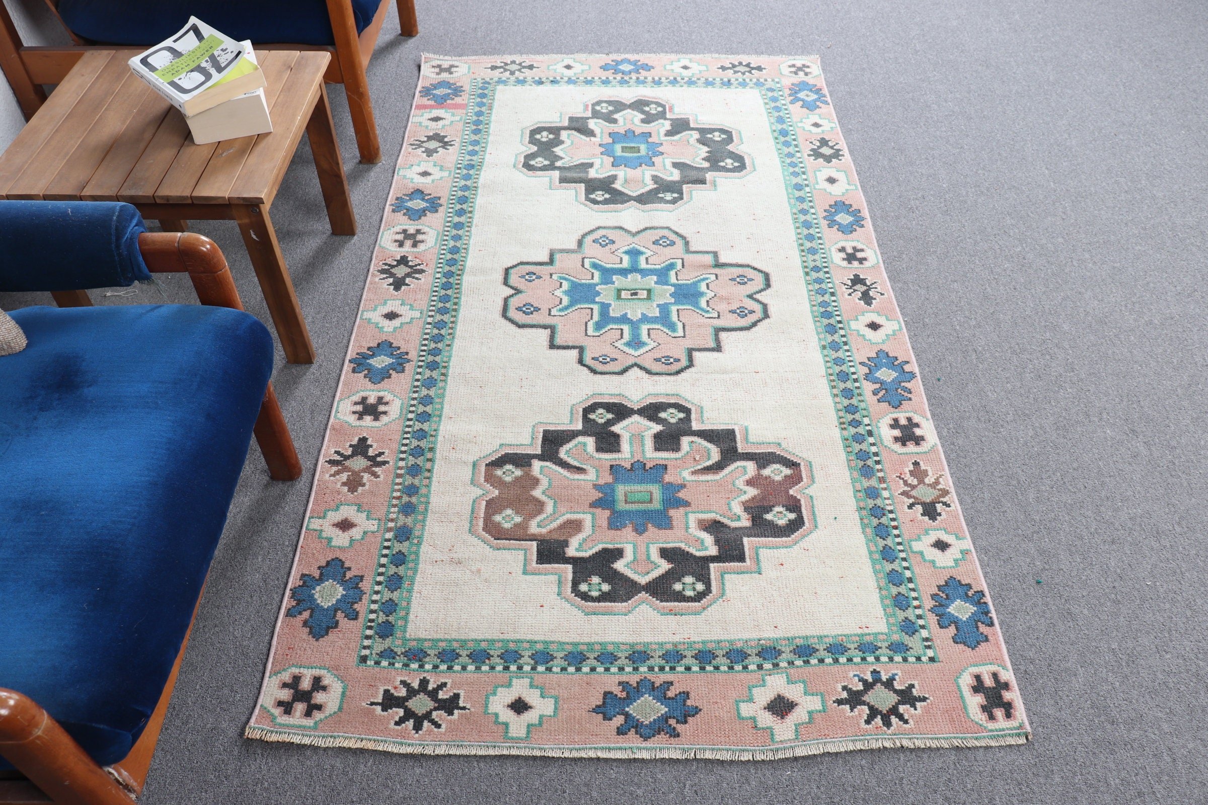 Office Rug, Beige Home Decor Rug, Nursery Rug, Cool Rugs, Rugs for Bedroom, 3.5x6.2 ft Accent Rug, Kitchen Rugs, Vintage Rug, Turkish Rugs