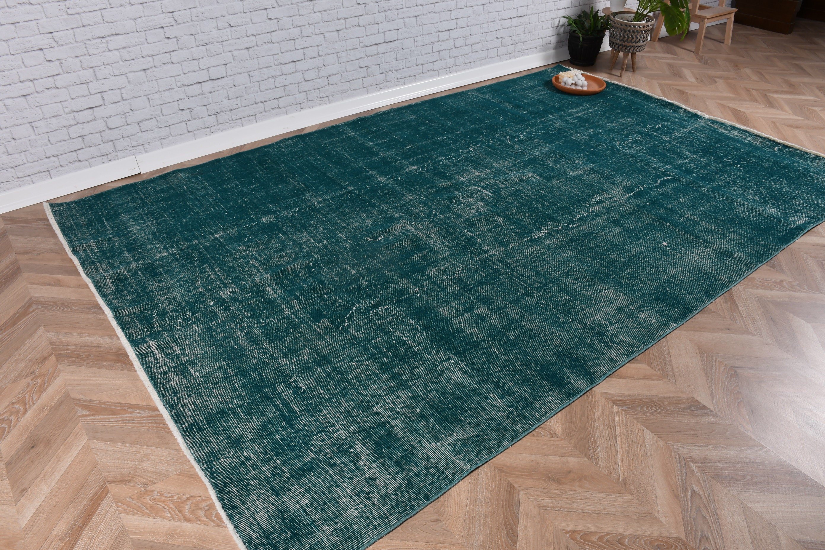 Green Home Decor Rug, 6.2x9.8 ft Large Rug, Flatweave Rug, Turkish Rugs, Bedroom Rugs, Large Oushak Rugs, Moroccan Rugs, Vintage Rug