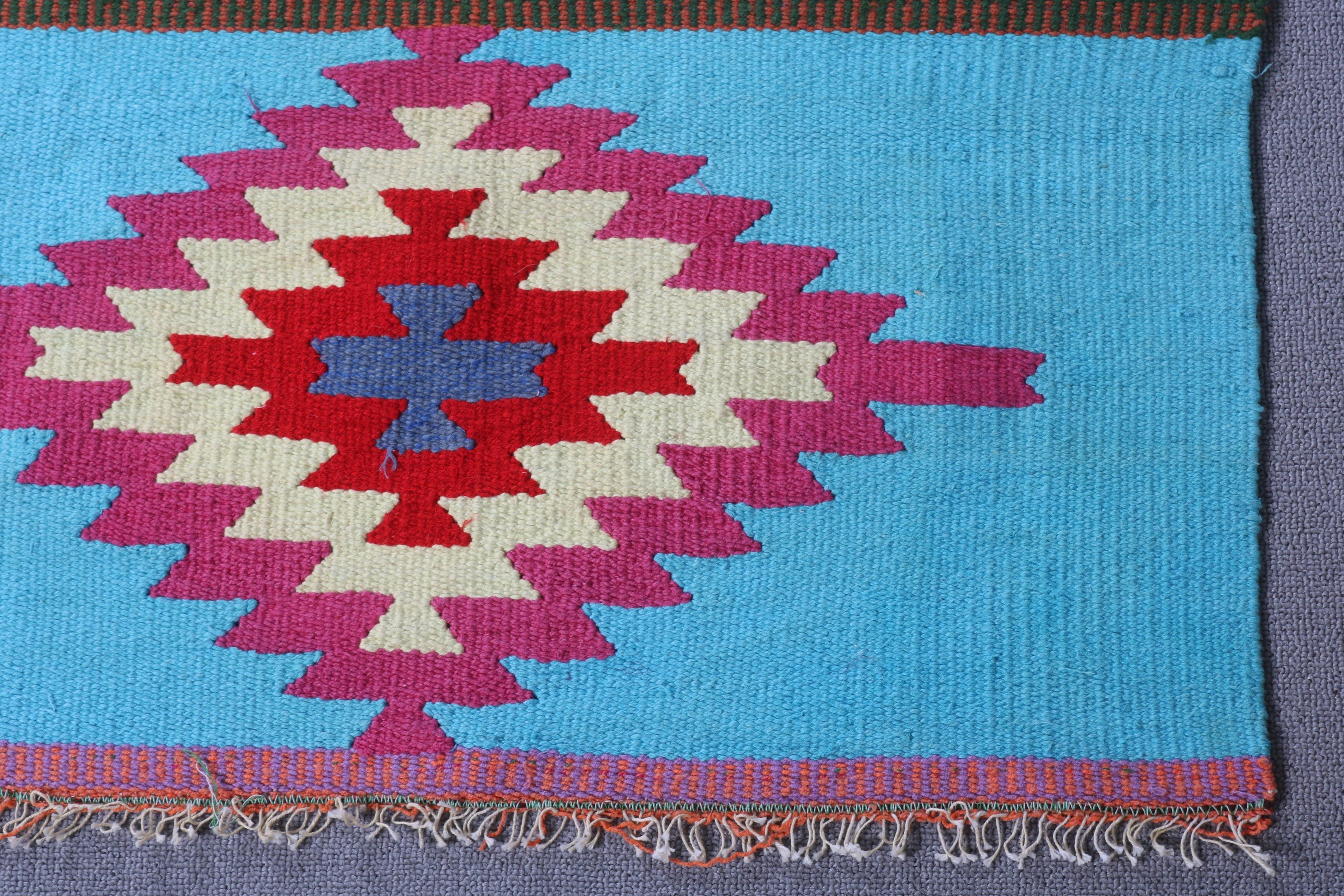 Kilim, Koridor Halısı, Ev Dekorasyonu Halısı, Oushak Halısı, 2,3x6,2 ft Runner Halıları, Merdiven Halıları, Kırmızı Yün Halıları, Vintage Halı, Soluk Halı, Türk Halısı