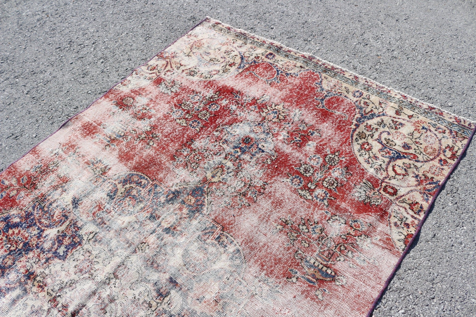 Red Oriental Rug, 5x10.3 ft Large Rug, Dining Room Rug, Turkish Rugs, Vintage Rug, Designer Rugs, Oushak Rug, Bedroom Rug