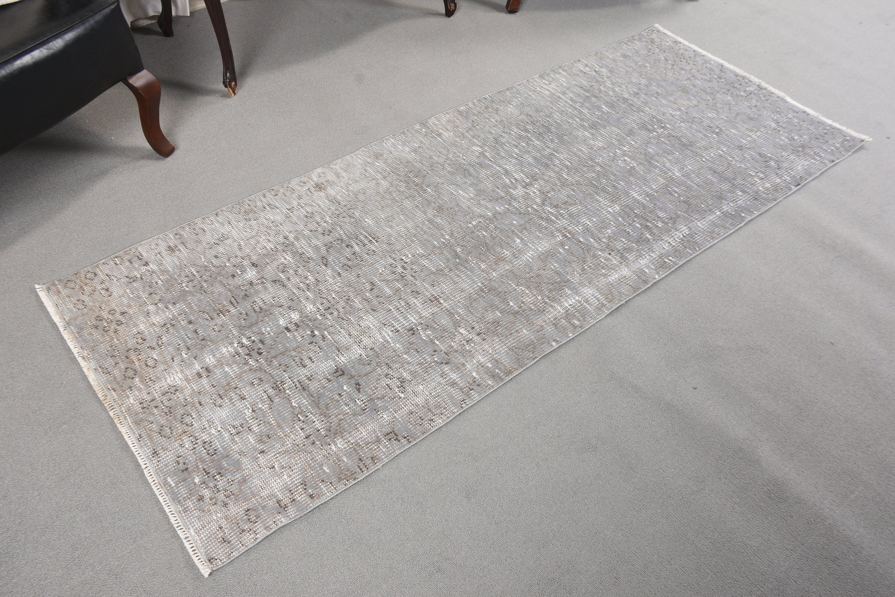 Antique Rug, Gray Luxury Rug, Turkish Rug, 2.7x6.7 ft Accent Rug, Handwoven Rugs, Entry Rugs, Traditional Rug, Bedroom Rugs, Vintage Rugs