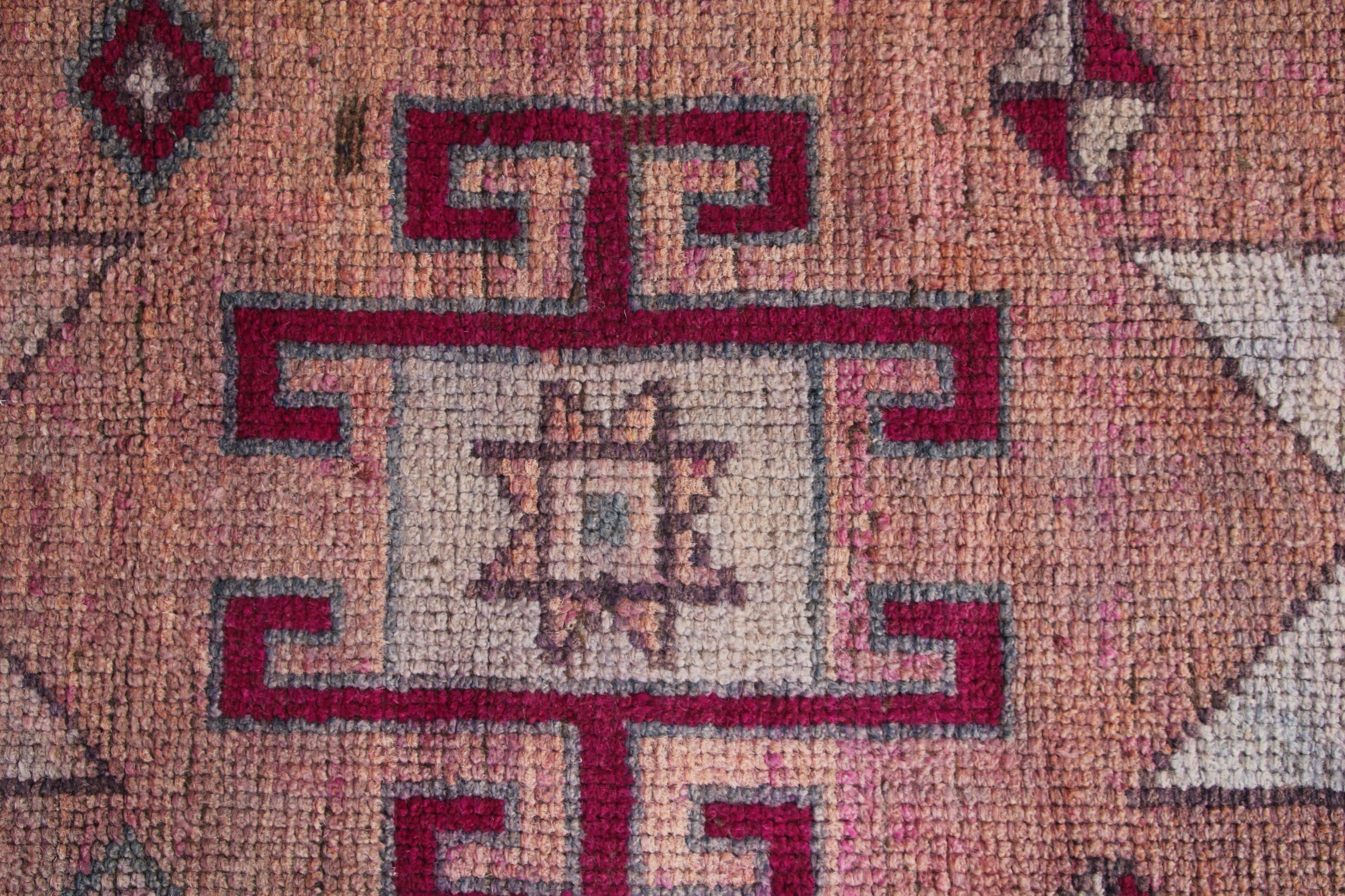 Antique Rug, 2.8x11.5 ft Runner Rug, Vintage Rug, Purple Boho Rug, Turkish Rugs, Aztec Rug, Rugs for Stair, Hallway Rugs