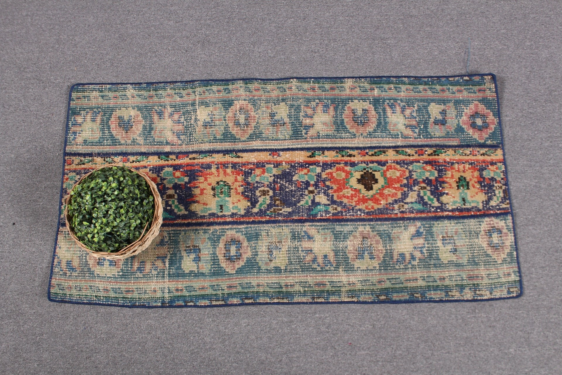 Entry Rugs, Rugs for Bath, Turkish Rugs, Car Mat Rug, Old Rug, Green Anatolian Rugs, 2x3.9 ft Small Rug, Cool Rug, Kitchen Rug, Vintage Rug