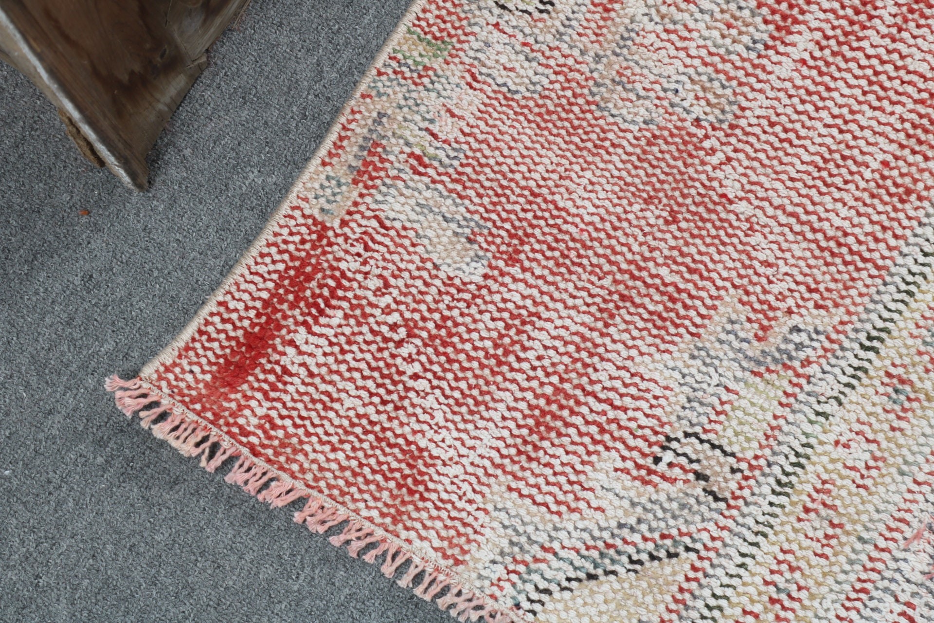 Small Area Rug, Small Boho Rugs, 2x3.5 ft Small Rugs, Red Statement Rug, Vintage Rug, Turkish Rug, Office Rugs, Luxury Rug